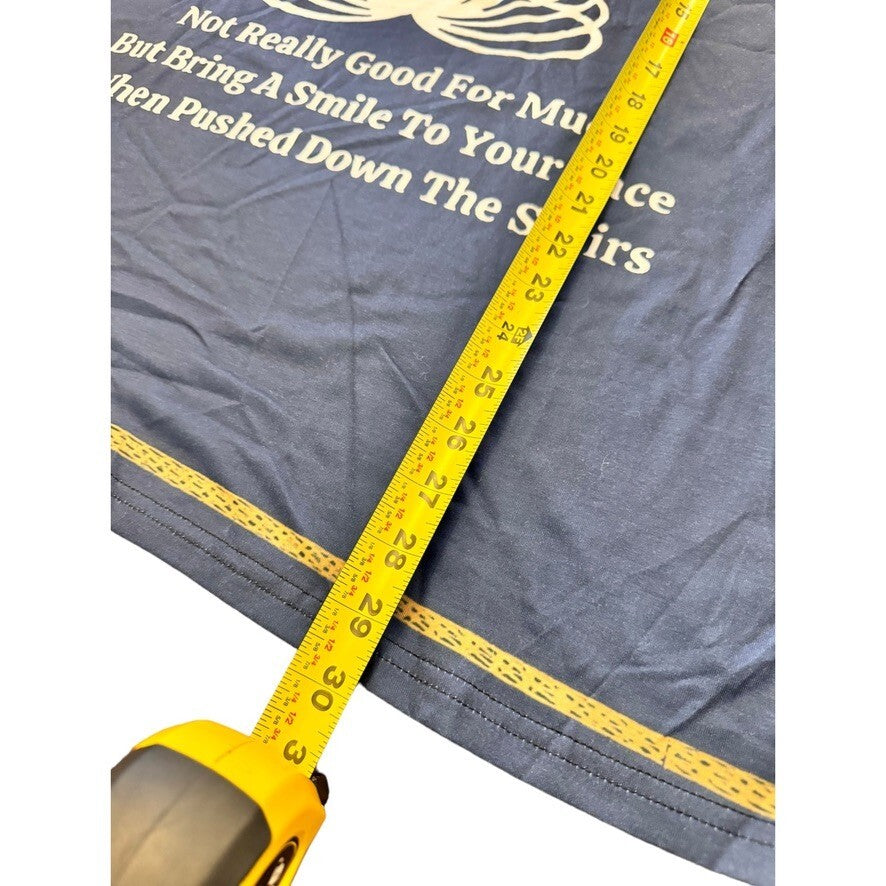 Funny 2XL Blue T-Shirt with Unique Design - "Some People Are Like Slinkies"
