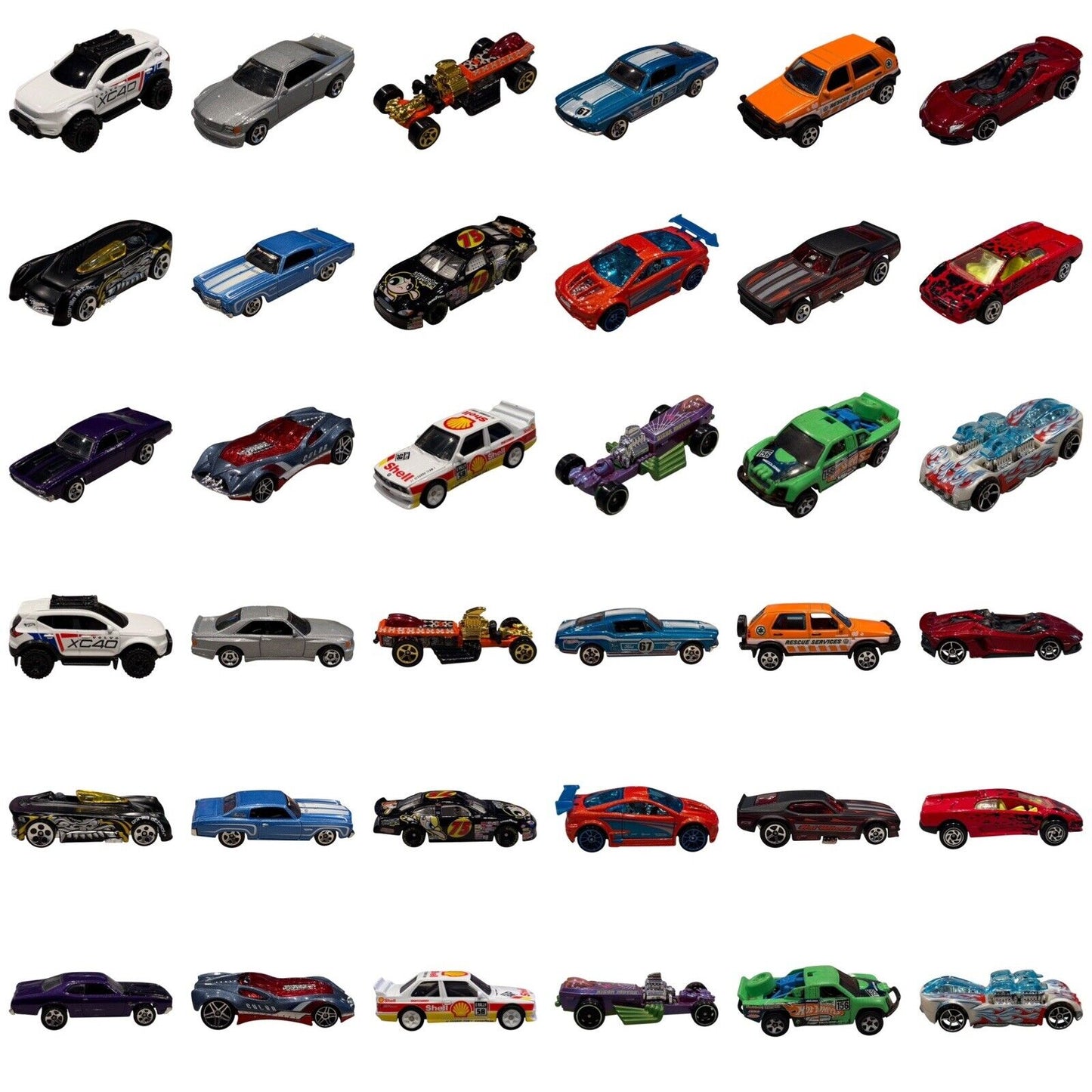 18 Loose Diecast Cars Hot Wheels Matchbox Lot Vintage & Modern Mixed Collection