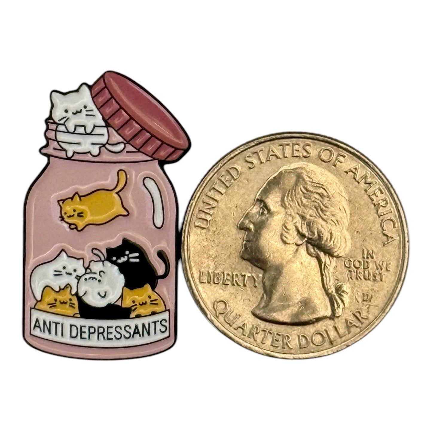Cute Cats Anti Depressants Enamel Pin Funny Kitten Lover Gift Kawaii