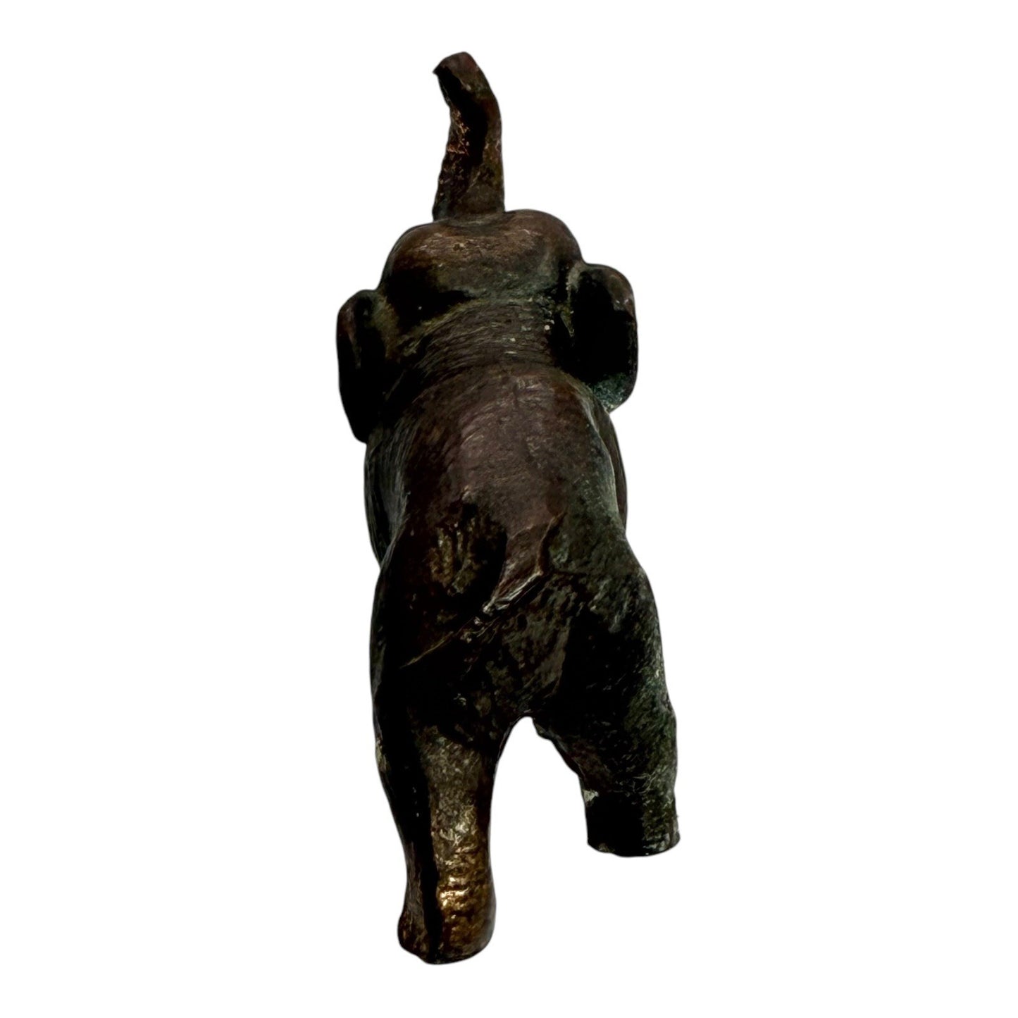 Elephant Figurine Statue Sculpture Decor Bronze Finish Trunk Up Good Luck
