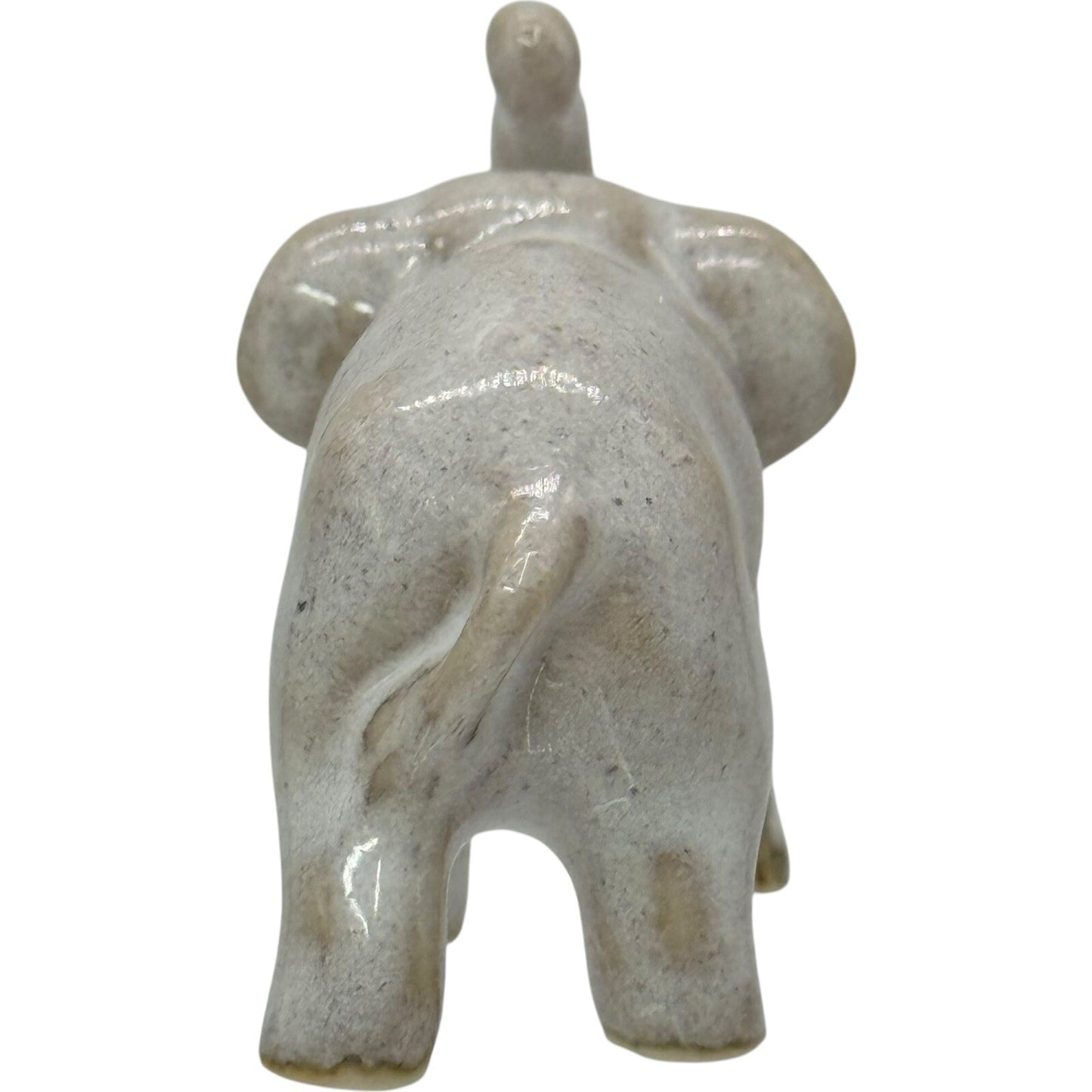 Elephant Figurine Ceramic Animal Statue Home Decor Collectible Small