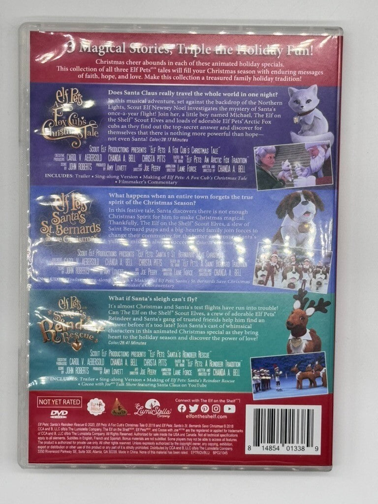 Elf on the Shelf Elf Pets: Holiday Triple Feature Blu Ray DVD Combo