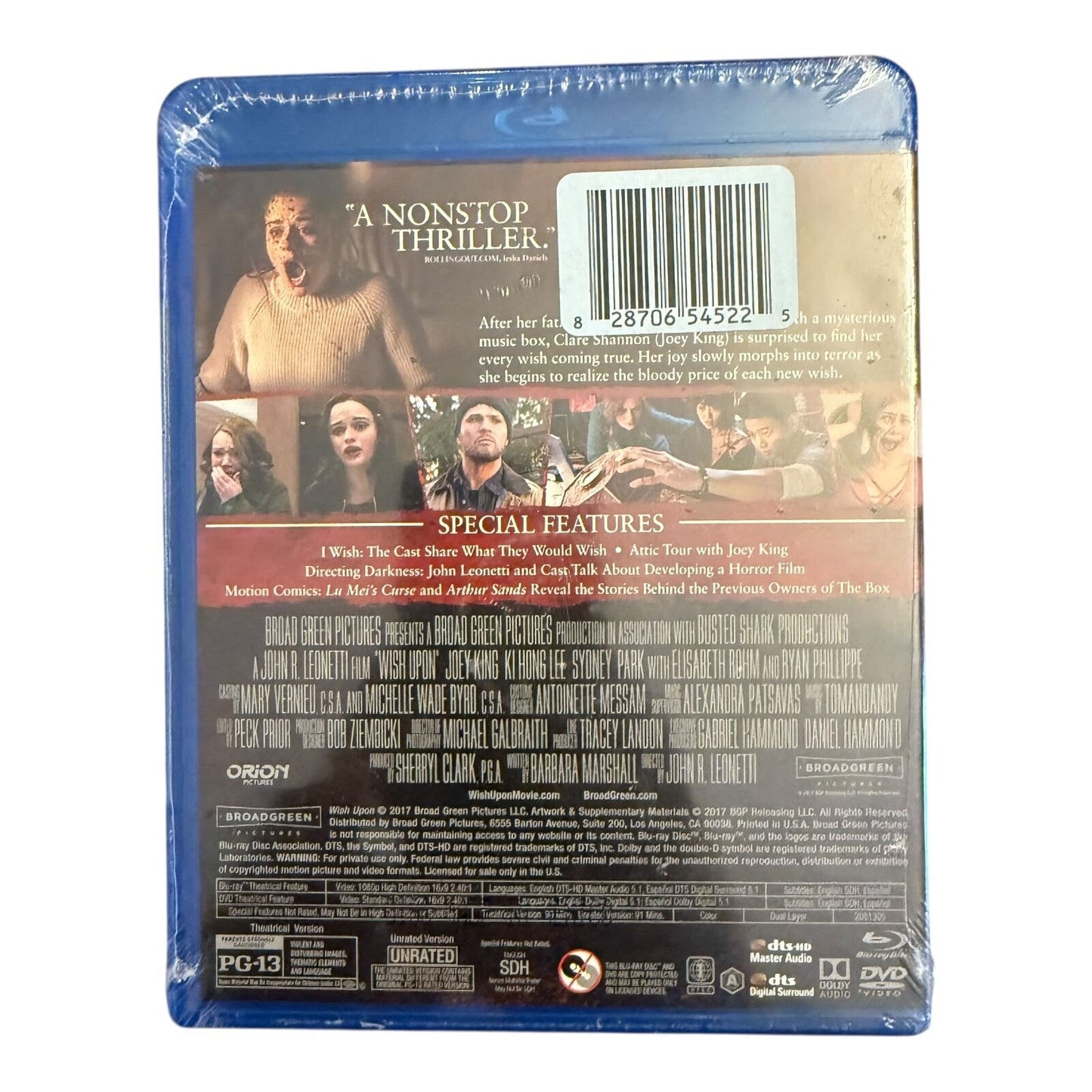 Wish Upon Blu-ray 2017 – New Sealed Horror Thriller Movie