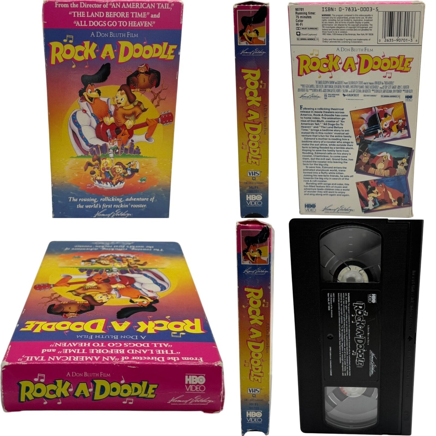 Lot of 7 Kids’ VHS Tapes | Includes The Land Before Time, Pokemon, & More | Rare