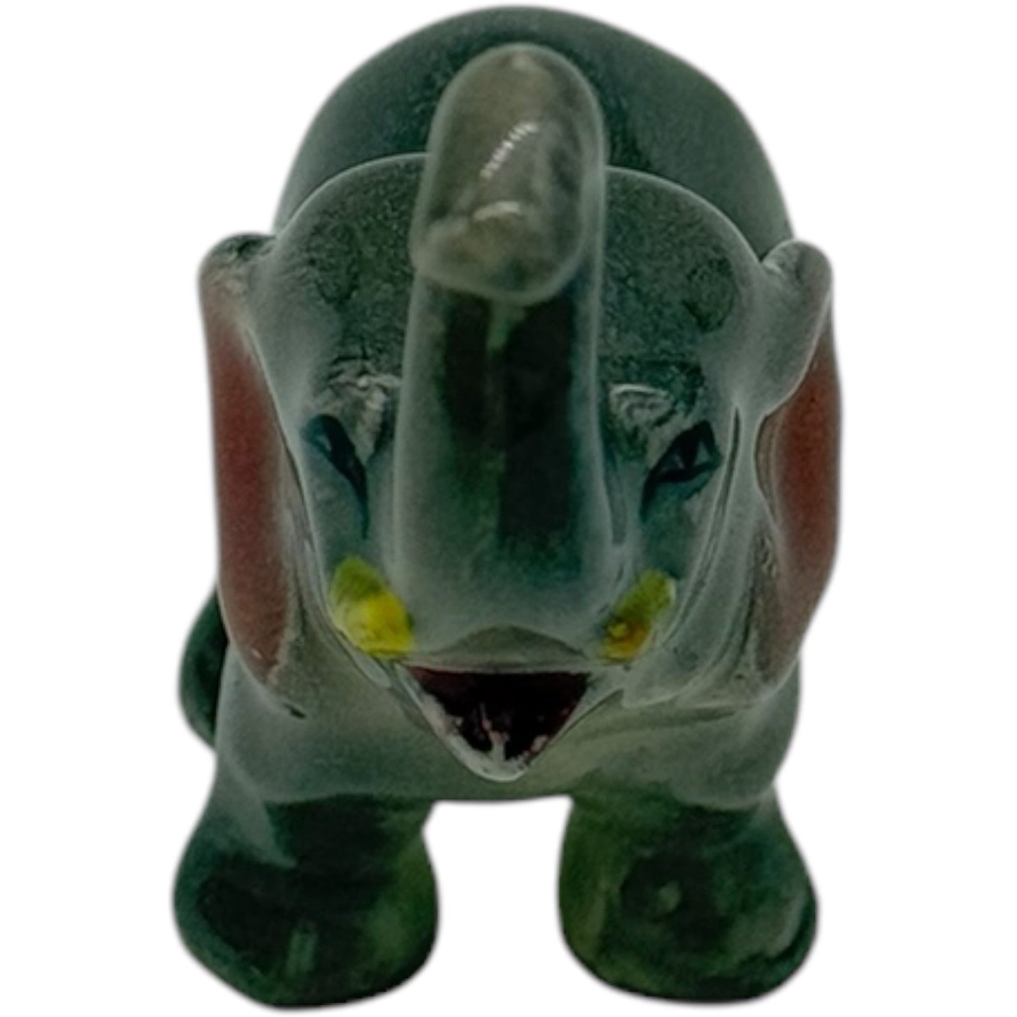 4 Vintage Ceramic Elephant Figurines - Porcelain Family Set - Made in Japan
