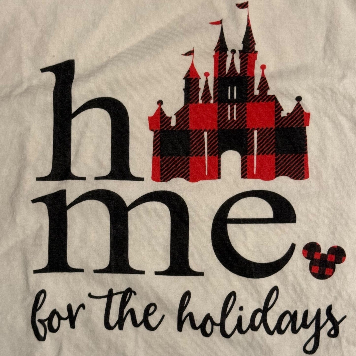 Men's Short Sleeve T Shirt Christmas Home For The Holiday Disney Castle