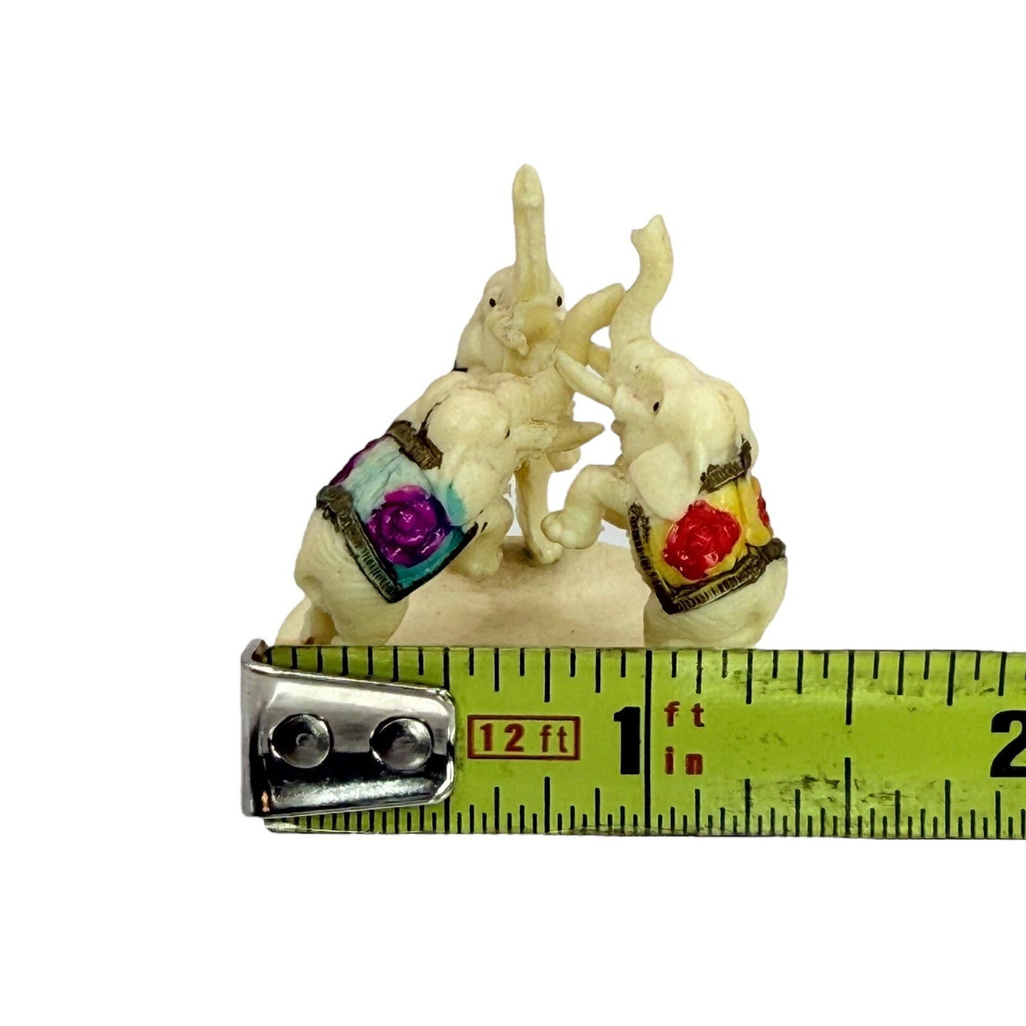 Elephant Figurine Statue Sculpture Circus Elephants Home Accent Small Damaged
