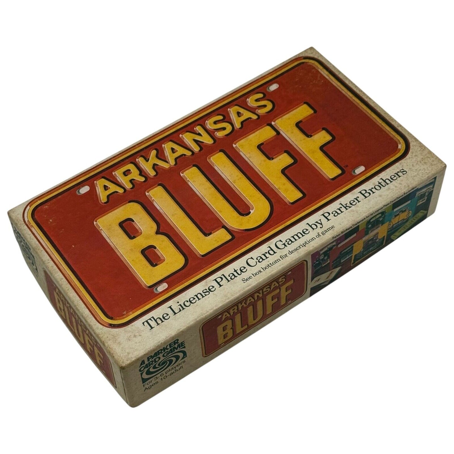 Arkansas Bluff Card Game 1975 Parker Brothers – Vintage USA License Plate Game