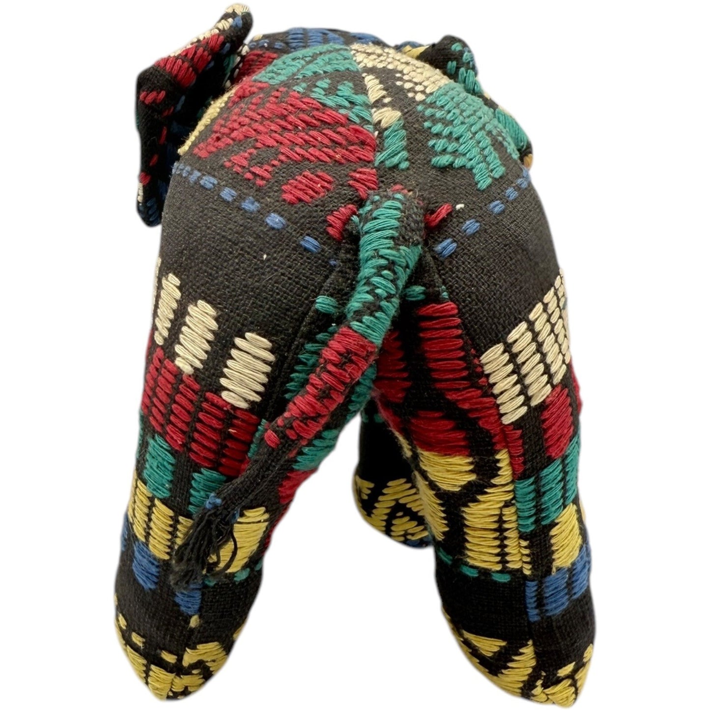 Elephant Stuffed Animal Plush Toy Colorful Embroidered Folk Art Decor