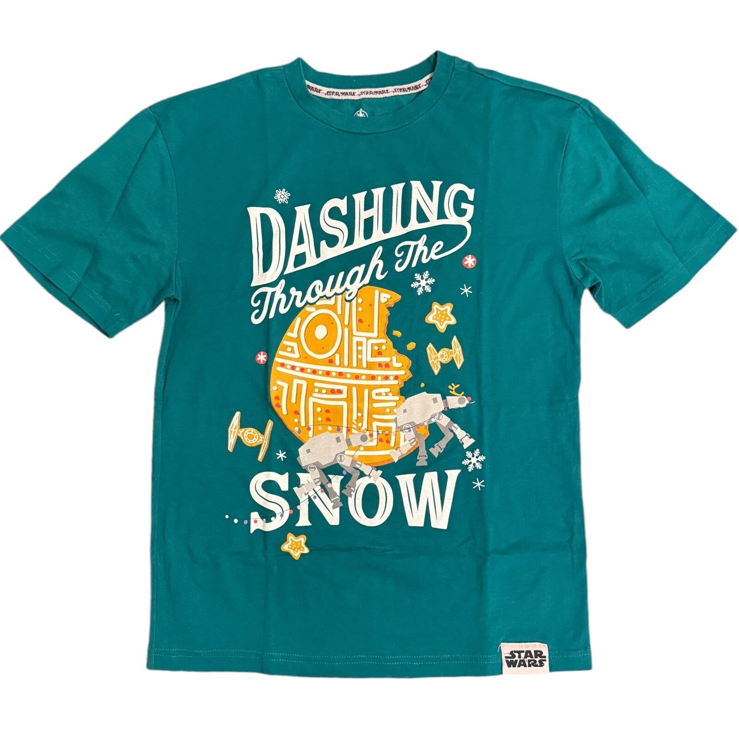 Disney Dashing Through the Snow T-shirt Adult X-Small Star Wars Vehicles