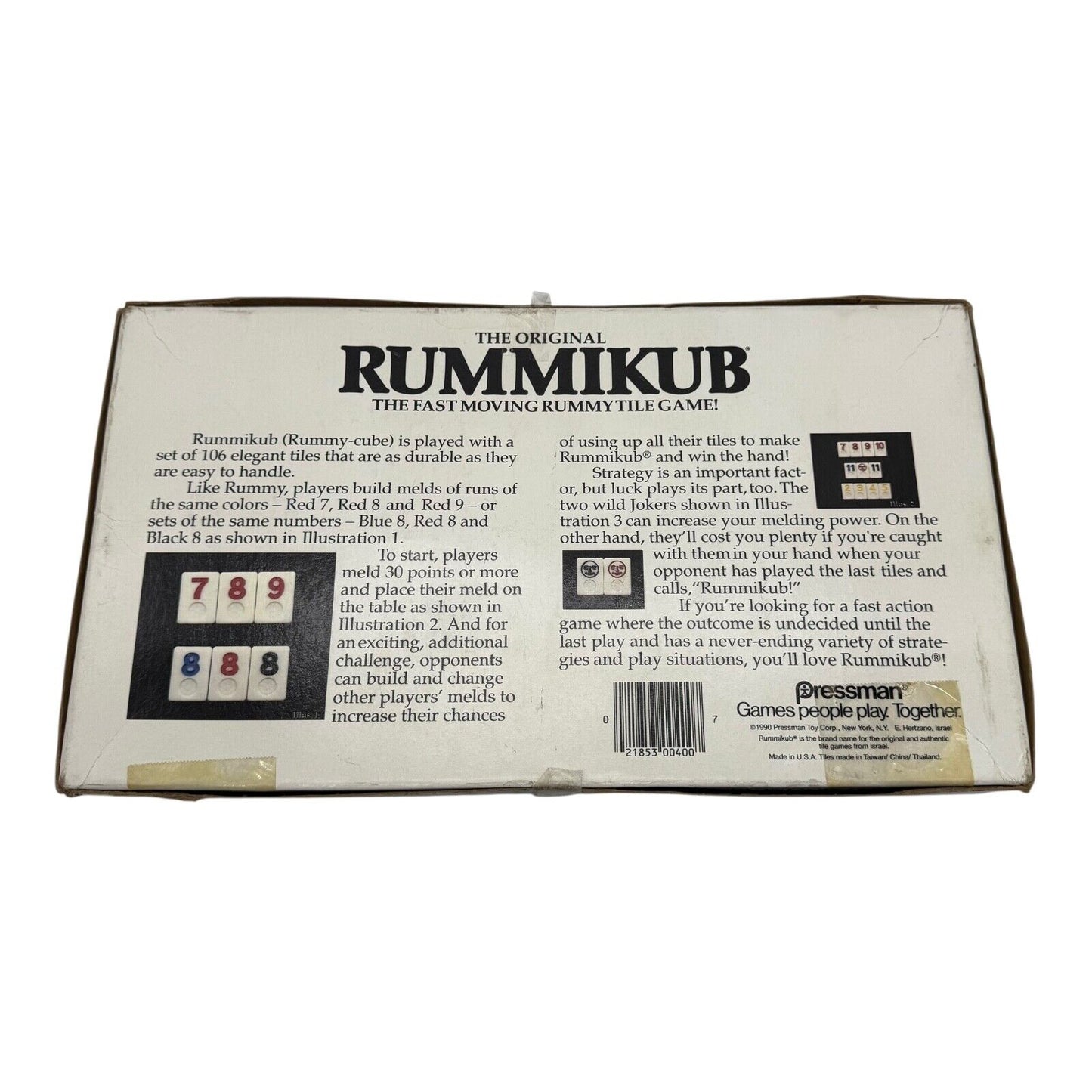 Rummikub Tile Game 1990 Pressman – Vintage Rummy Set with Box