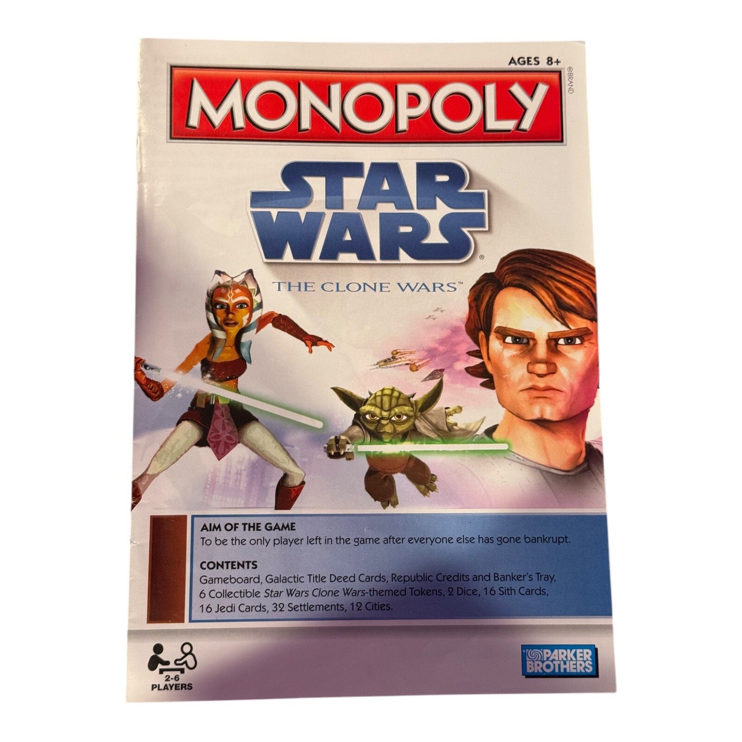 Monopoly Star Wars The Clone Wars Board Game Parker Brothers 2008 Complete
