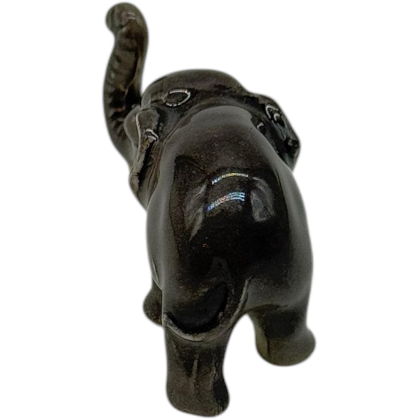 4 Vintage Ceramic Elephant Figurines - Porcelain Family Set - Made in Japan