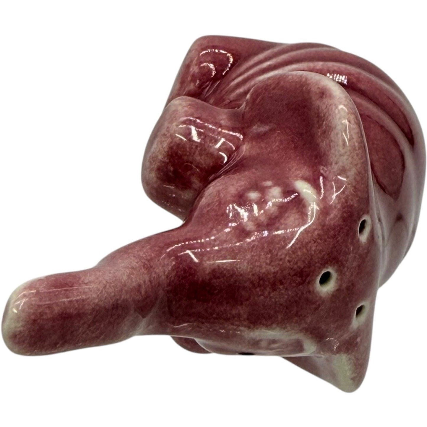 Ceramic Elephant Figurine Cute Trunk Up Good Luck Decor Accent Piece