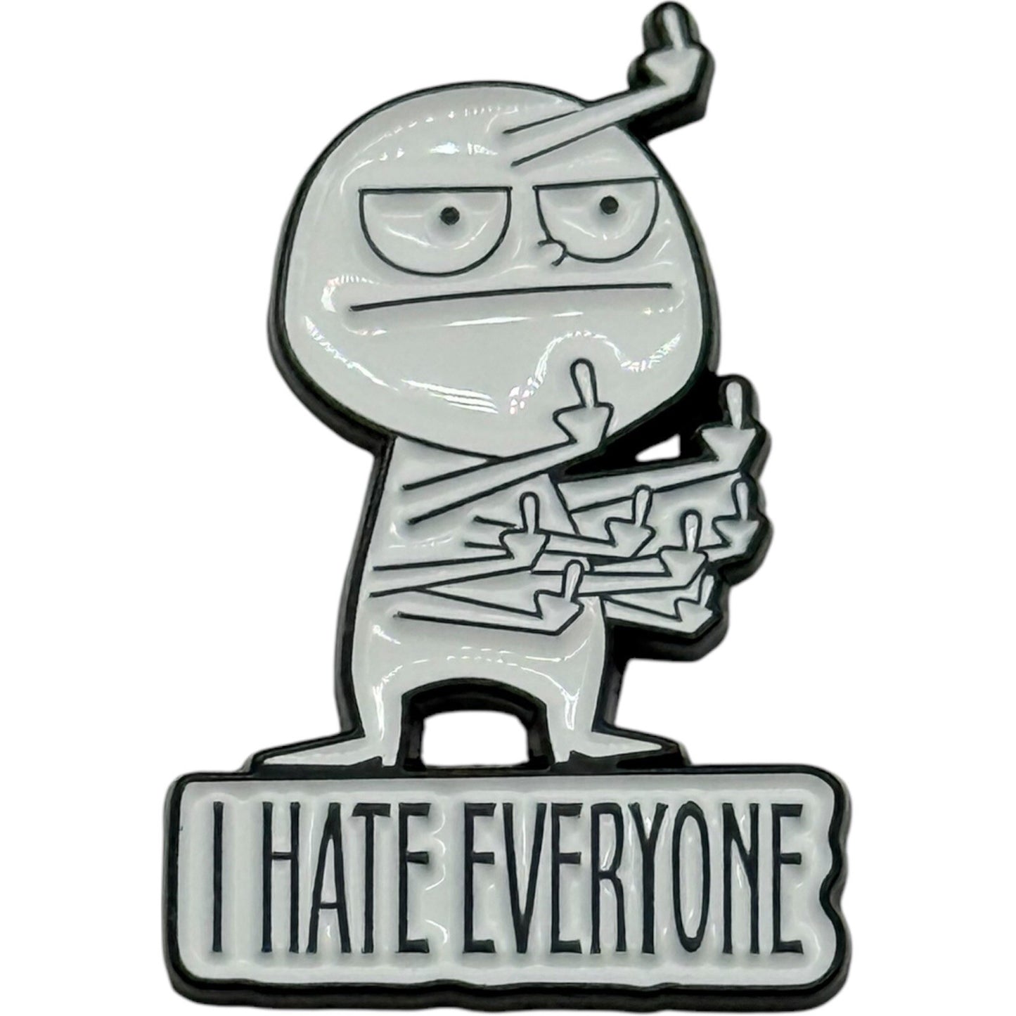 I Hate Everyone Enamel Pin Funny Offensive Humor Lapel Pin Badge Brooch