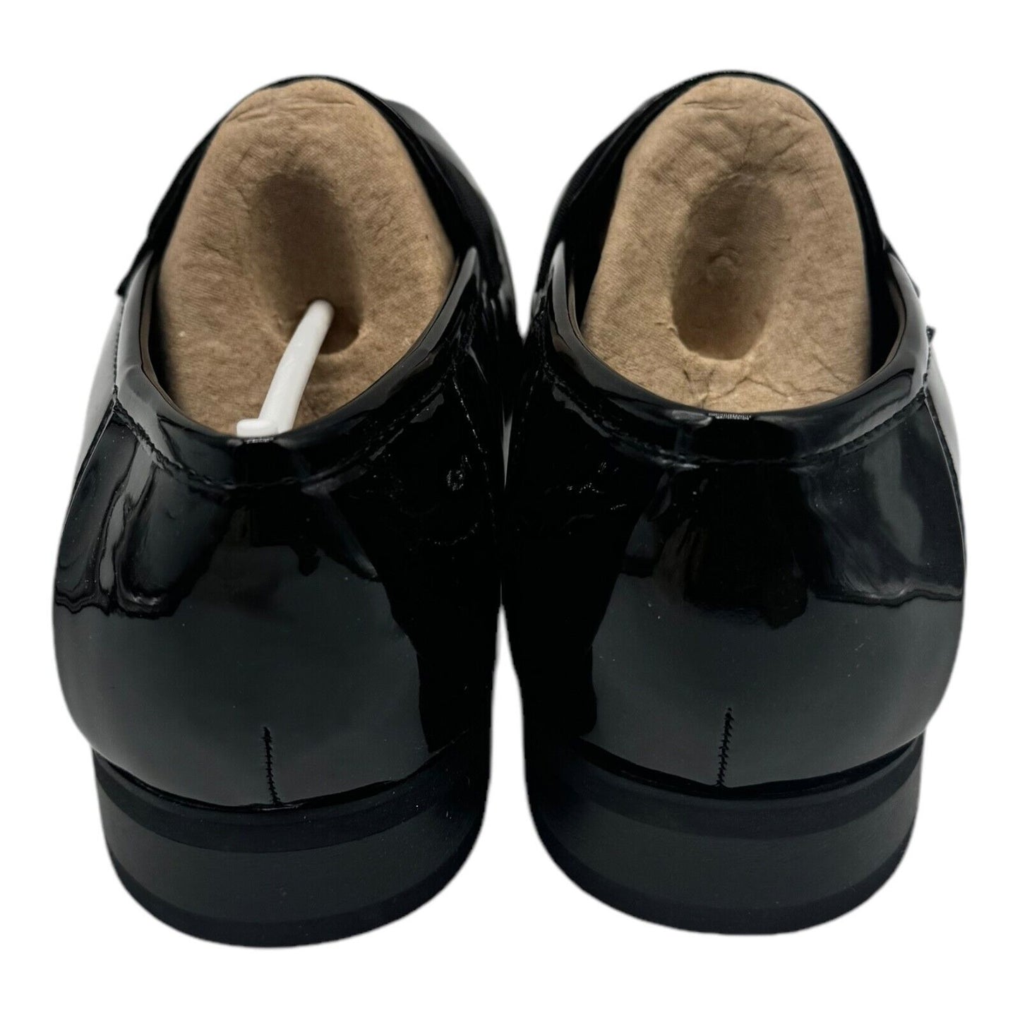 Calvin Klein Mens 10M Bernard Black Tuxedo Dress Shoes Shiny Faux