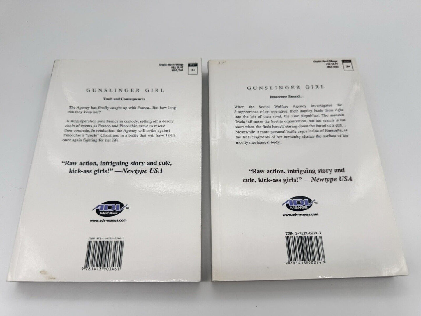 Manga Gunslinger Girl Vol 3 & 5 Manga Yu Aida English Paperback Anime
