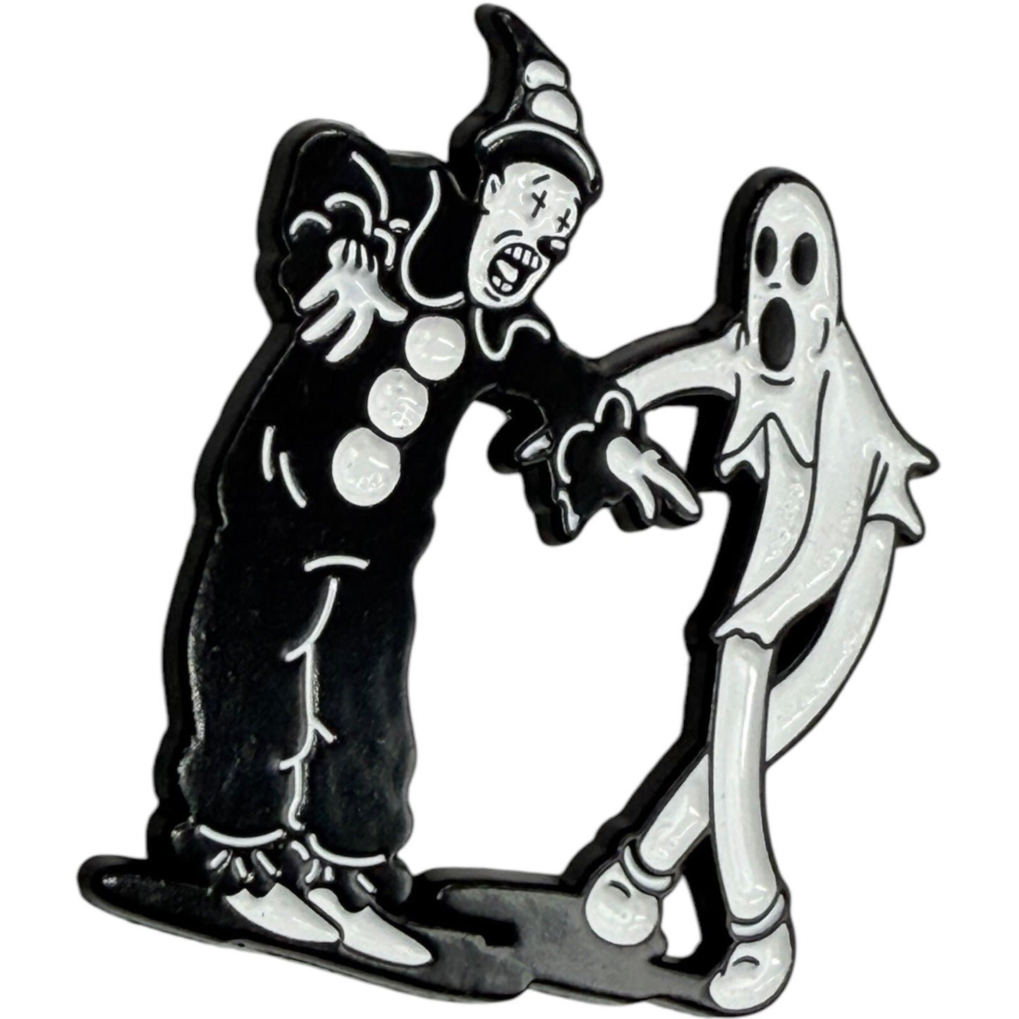 Clown Ghost Enamel Pin Horror Spooky Halloween Brooch Lapel Pin Kawaii