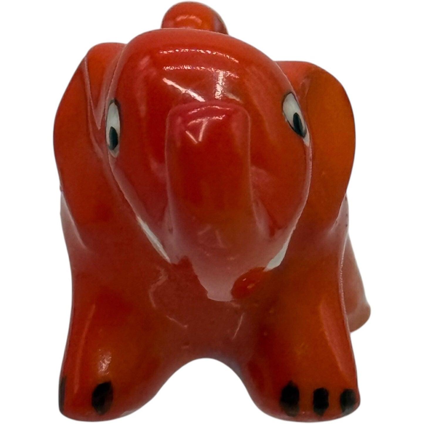 Vintage Rare Orange Goebel Mini Elephant Figurine