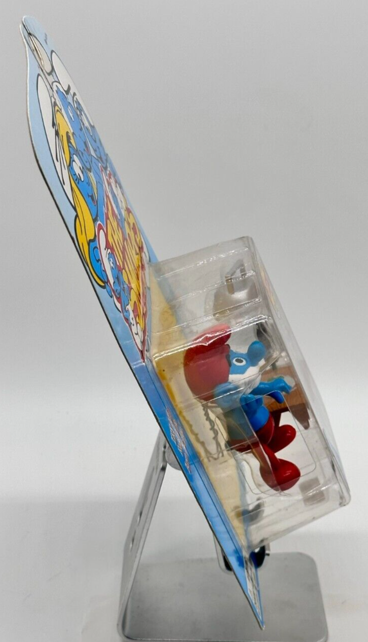 Vintage 1996 Irwin Toy Island The Smurfs Papa Smurf Posable Figure ON CARD