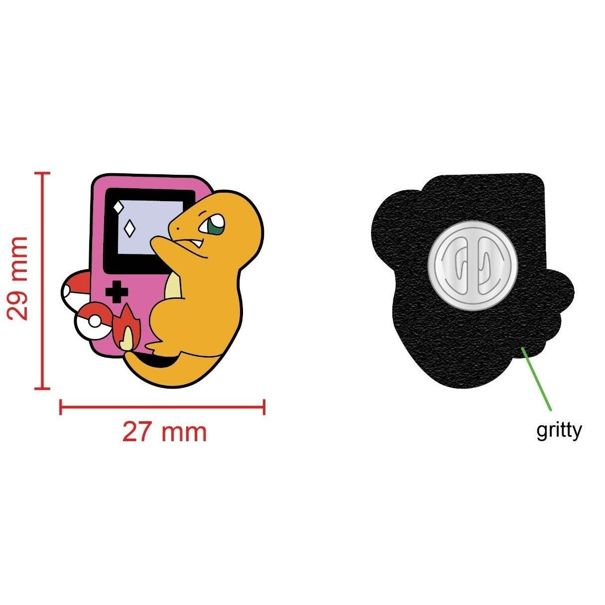 Charmander Pokemon Gameboy Hugz Enamel Pin