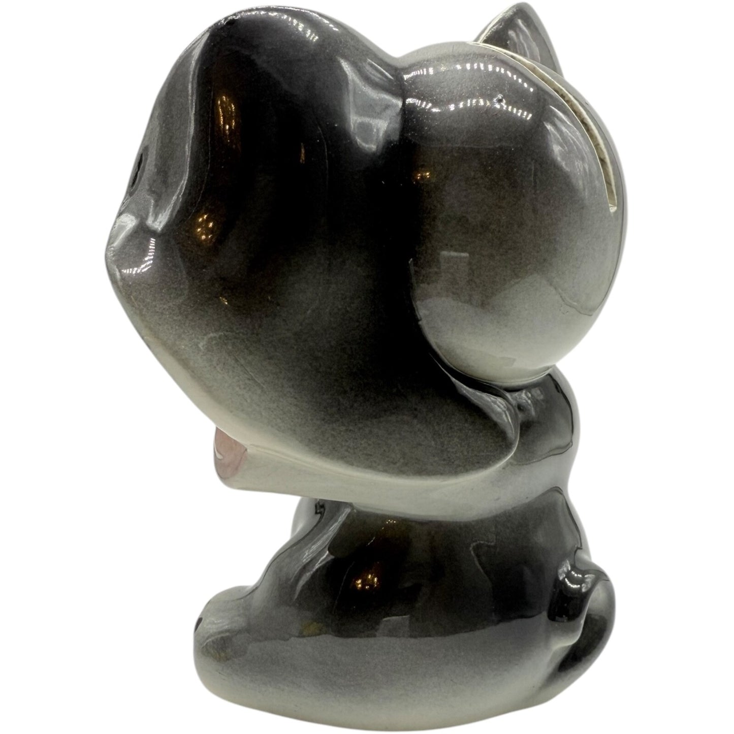 Vintage Handmade Ceramic Elephant Bank | Hand-Painted 1950s | Sitting Figurine