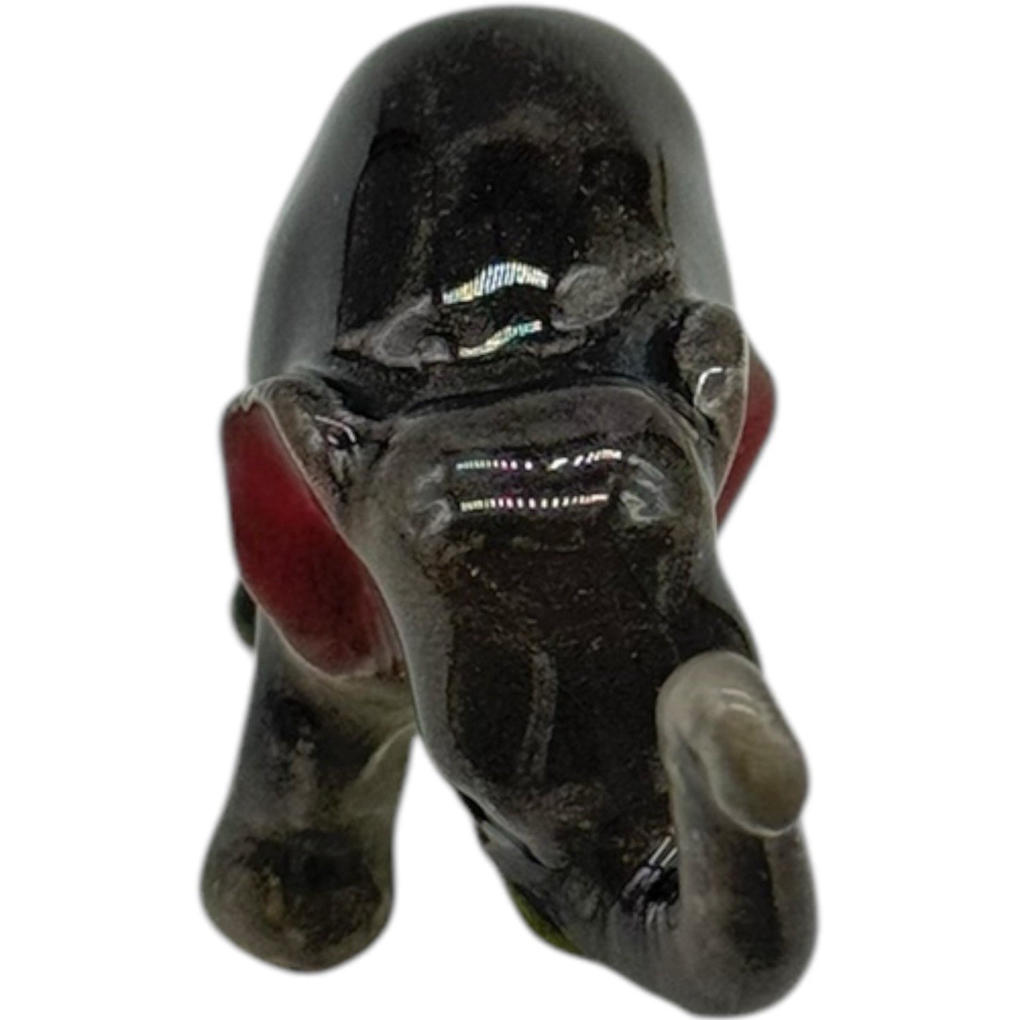 4 Vintage Ceramic Elephant Figurines - Porcelain Family Set - Made in Japan