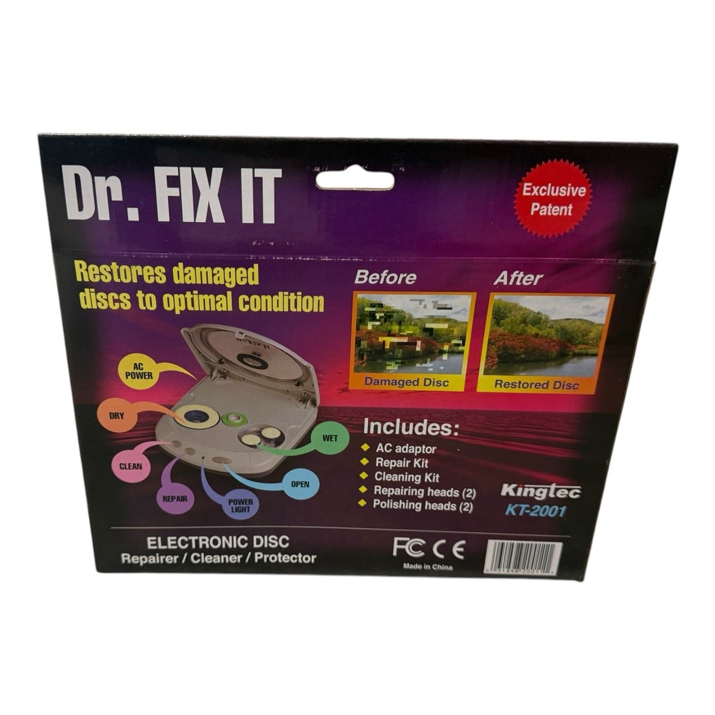 Dr Fix it CD DVD Electronic Disc Repairer & Cleaner Motorized SkipDr KT-2001
