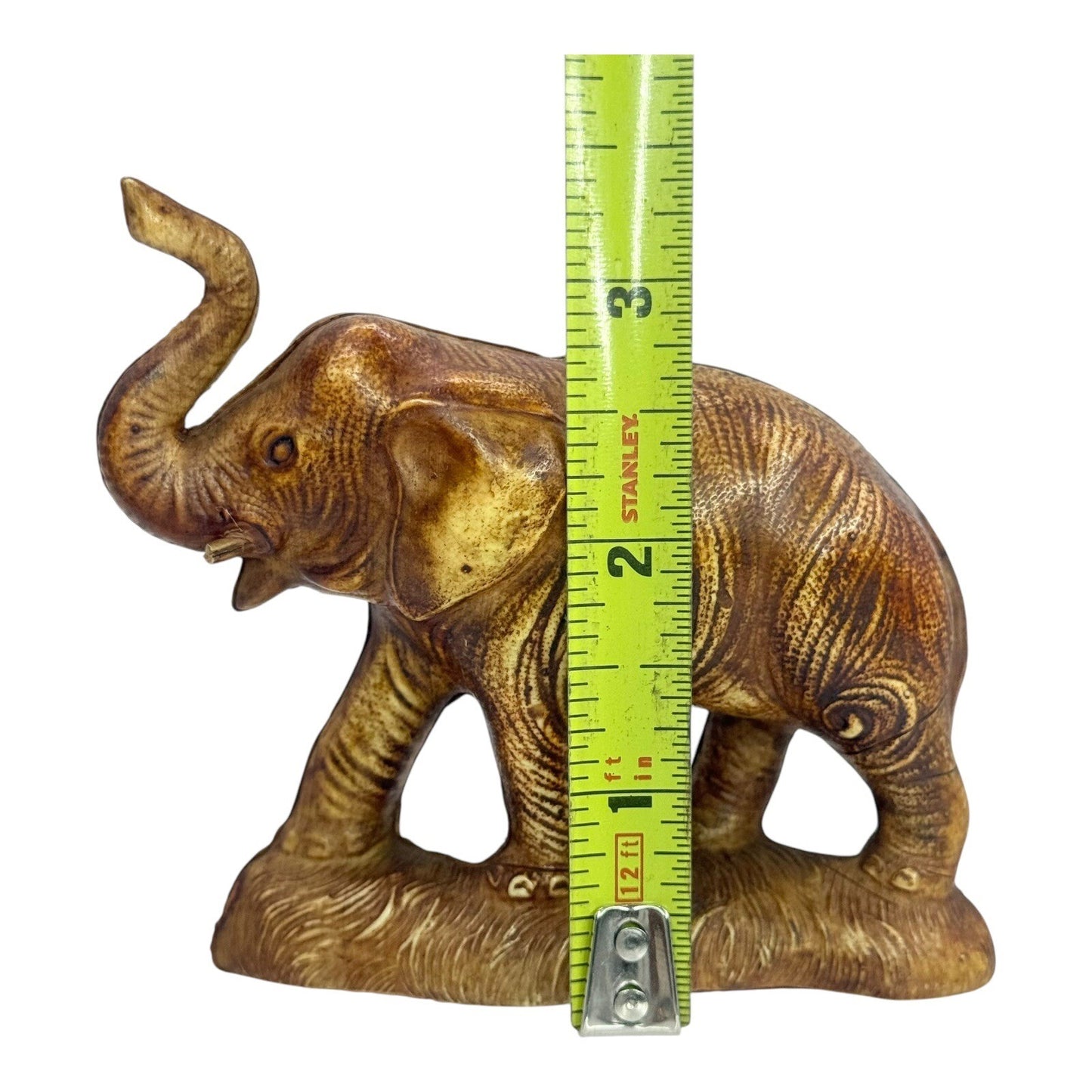 Elephant Figurine Statue Animal Decor Good Luck Trunk Up Home Decor