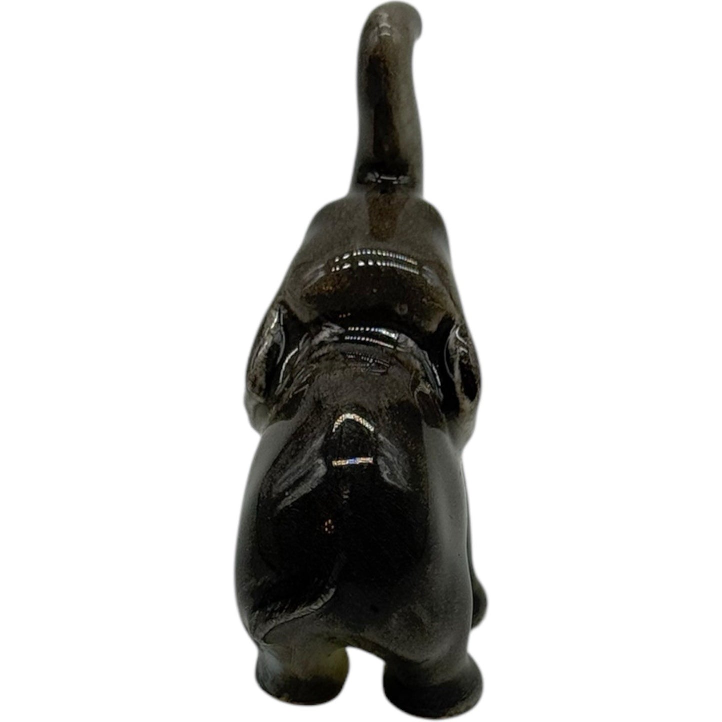 4 Vintage Ceramic Elephant Figurines - Porcelain Family Set - Made in Japan