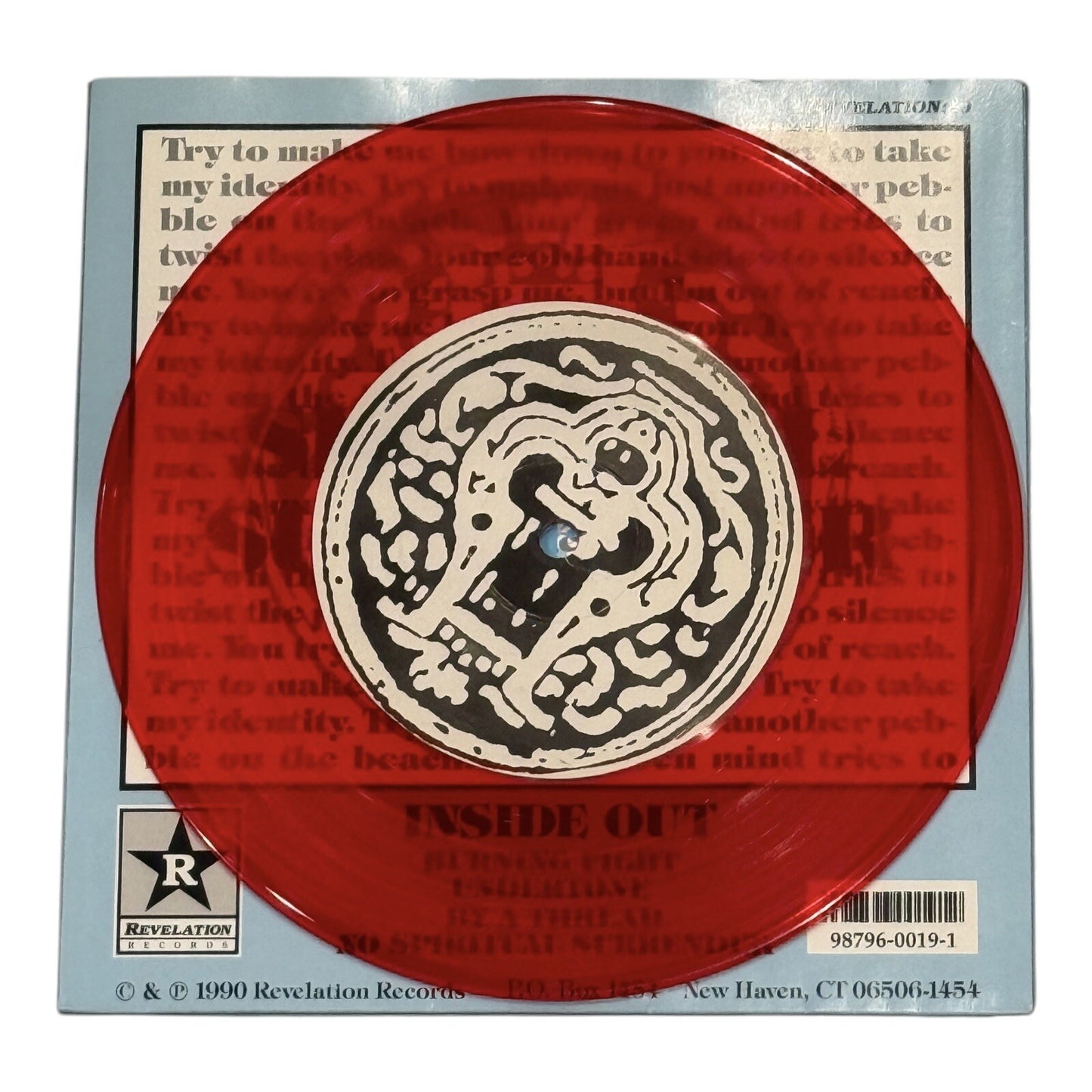 Inside Out No Spiritual Surrender 7" Limited Red Vinyl Rage Against the Machine