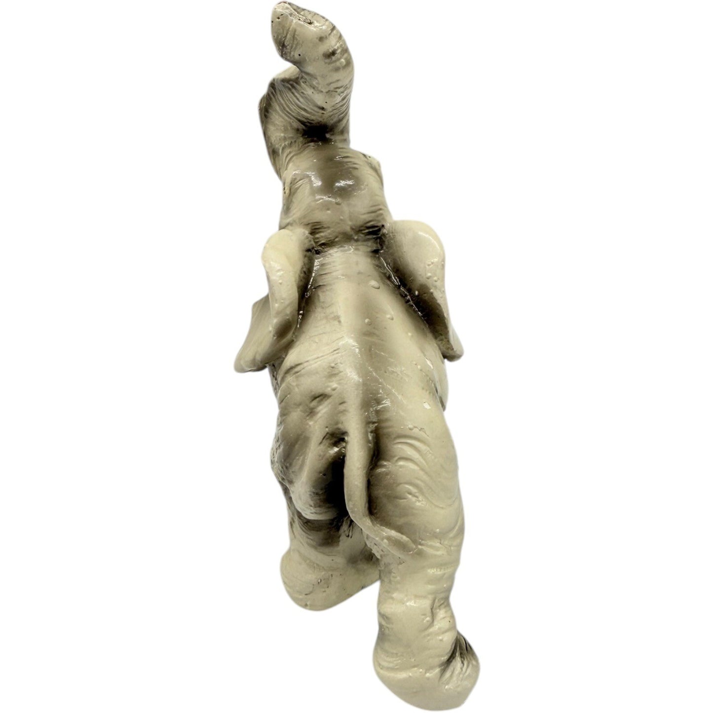 Elephant Figurine Statue Mother and Baby Trunk Up Good Luck Decor
