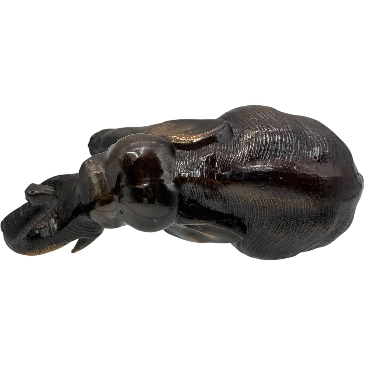 Elephant Statue Figurine Home Decor Trunk Up Good Luck Bronze Finish