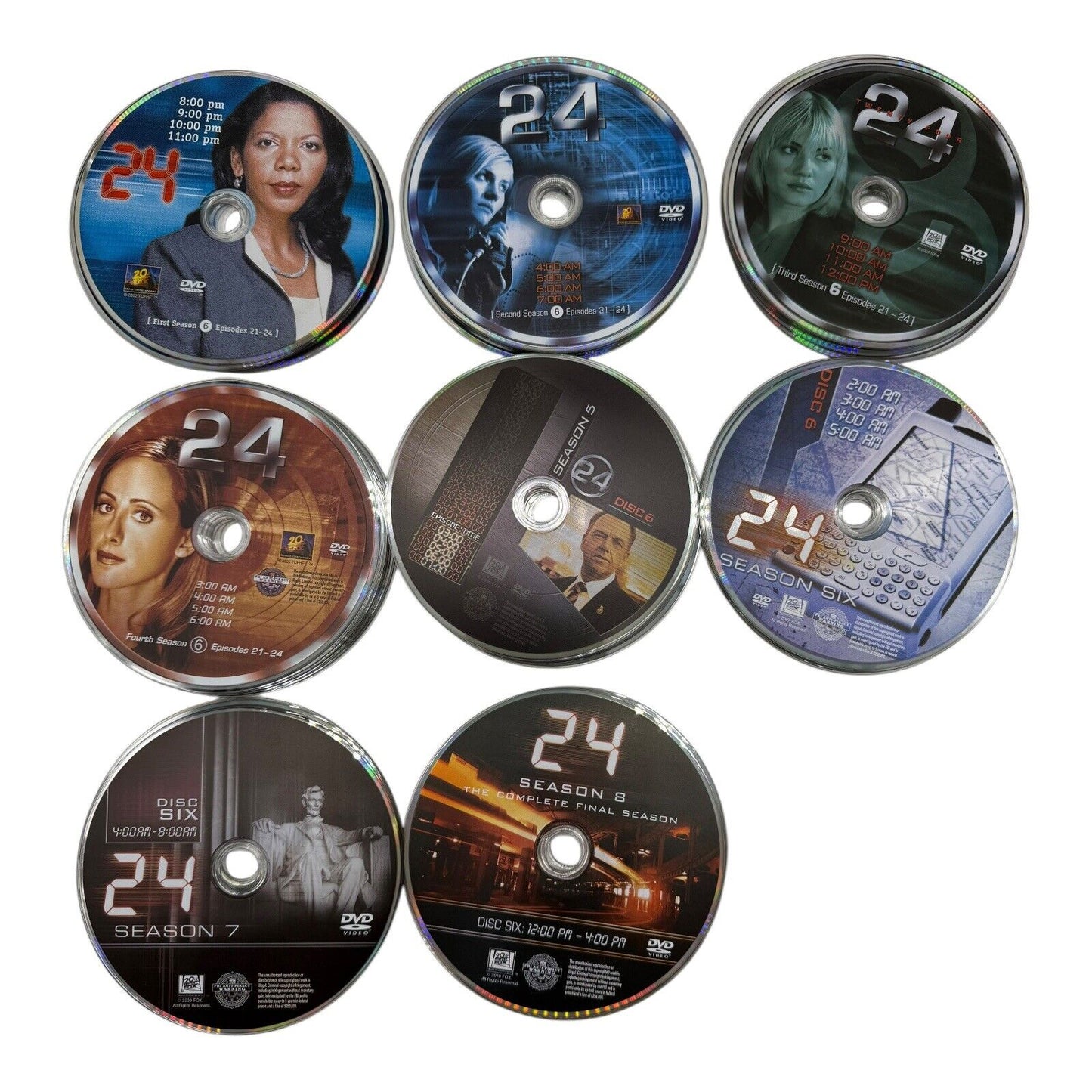 24: The Complete Series (Seasons 1-8, DVD) Kiefer Sutherland Over 50 Discs