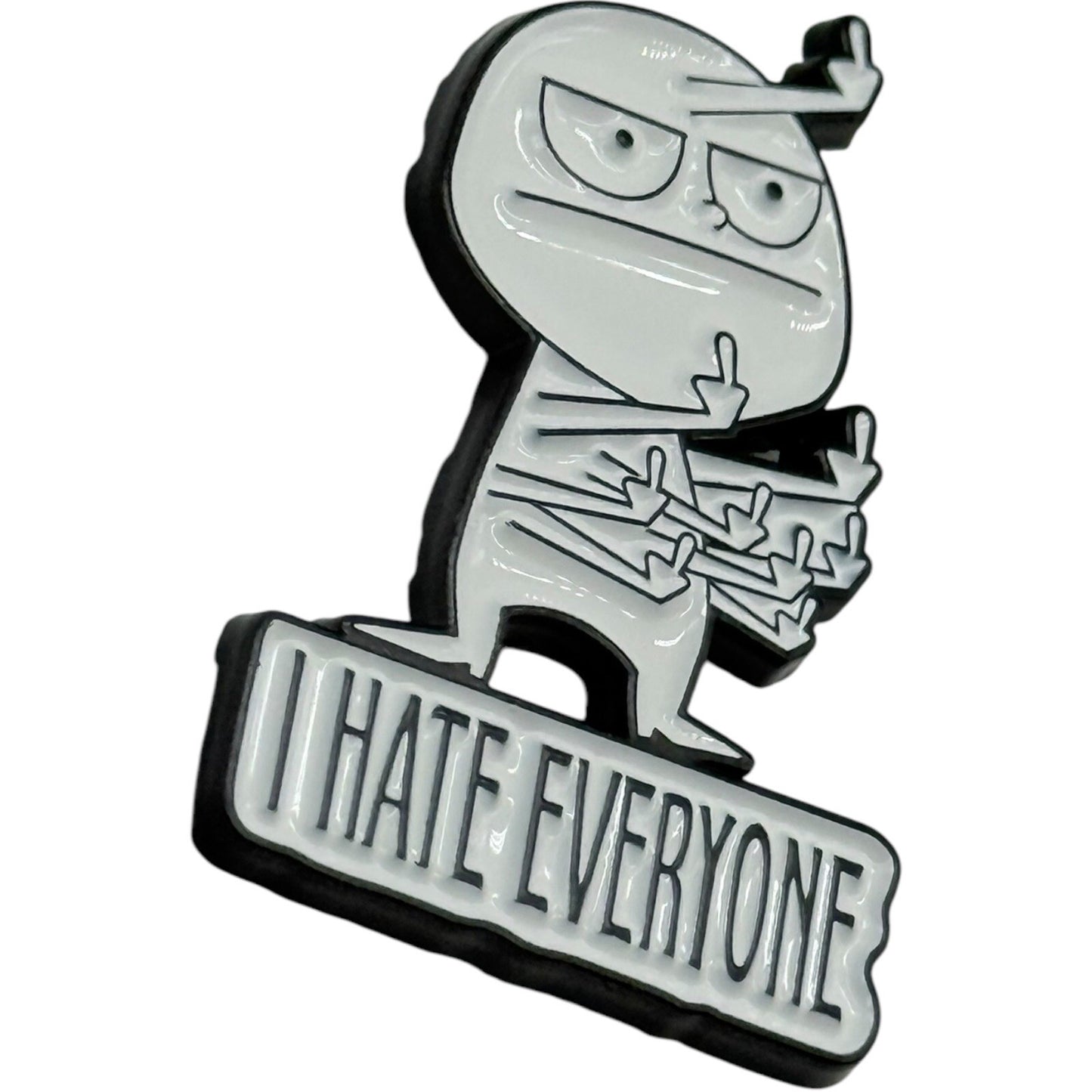 I Hate Everyone Enamel Pin Funny Offensive Humor Lapel Pin Badge Brooch