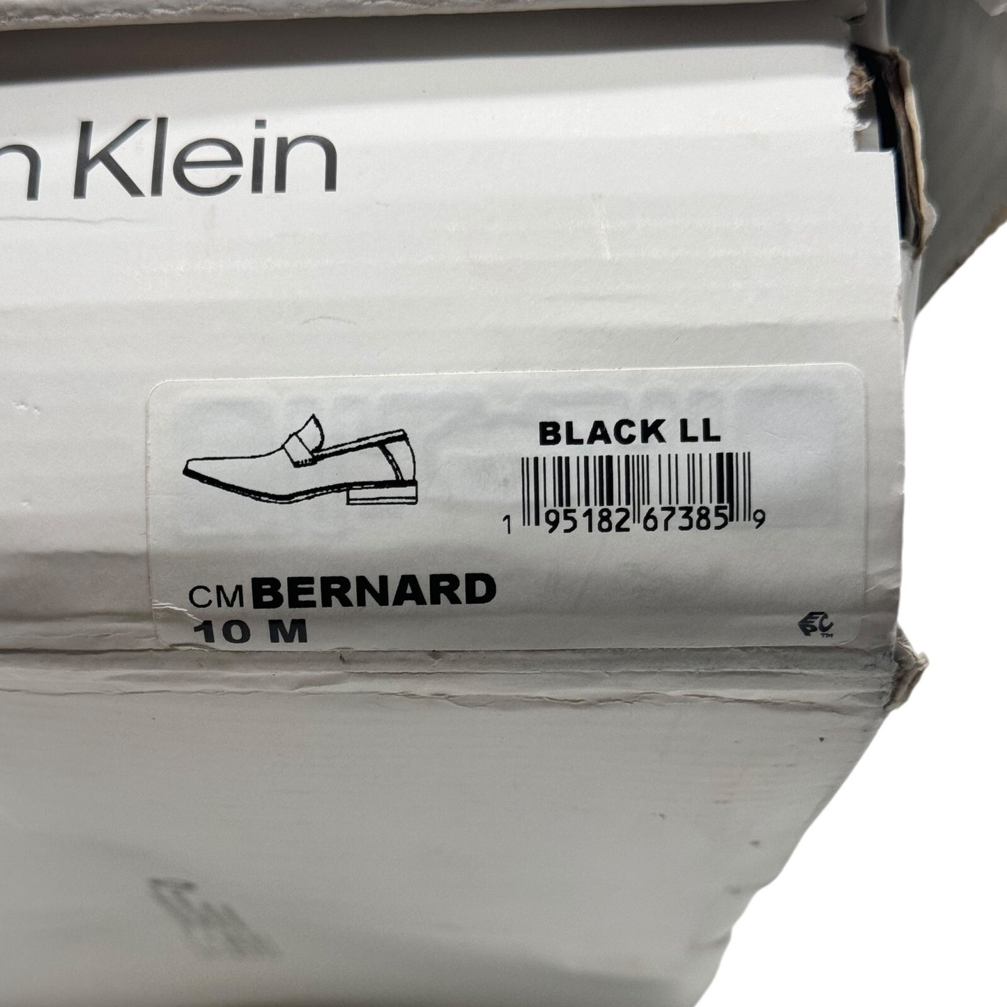 Calvin Klein Mens 10M Bernard Black Tuxedo Dress Shoes Shiny Faux