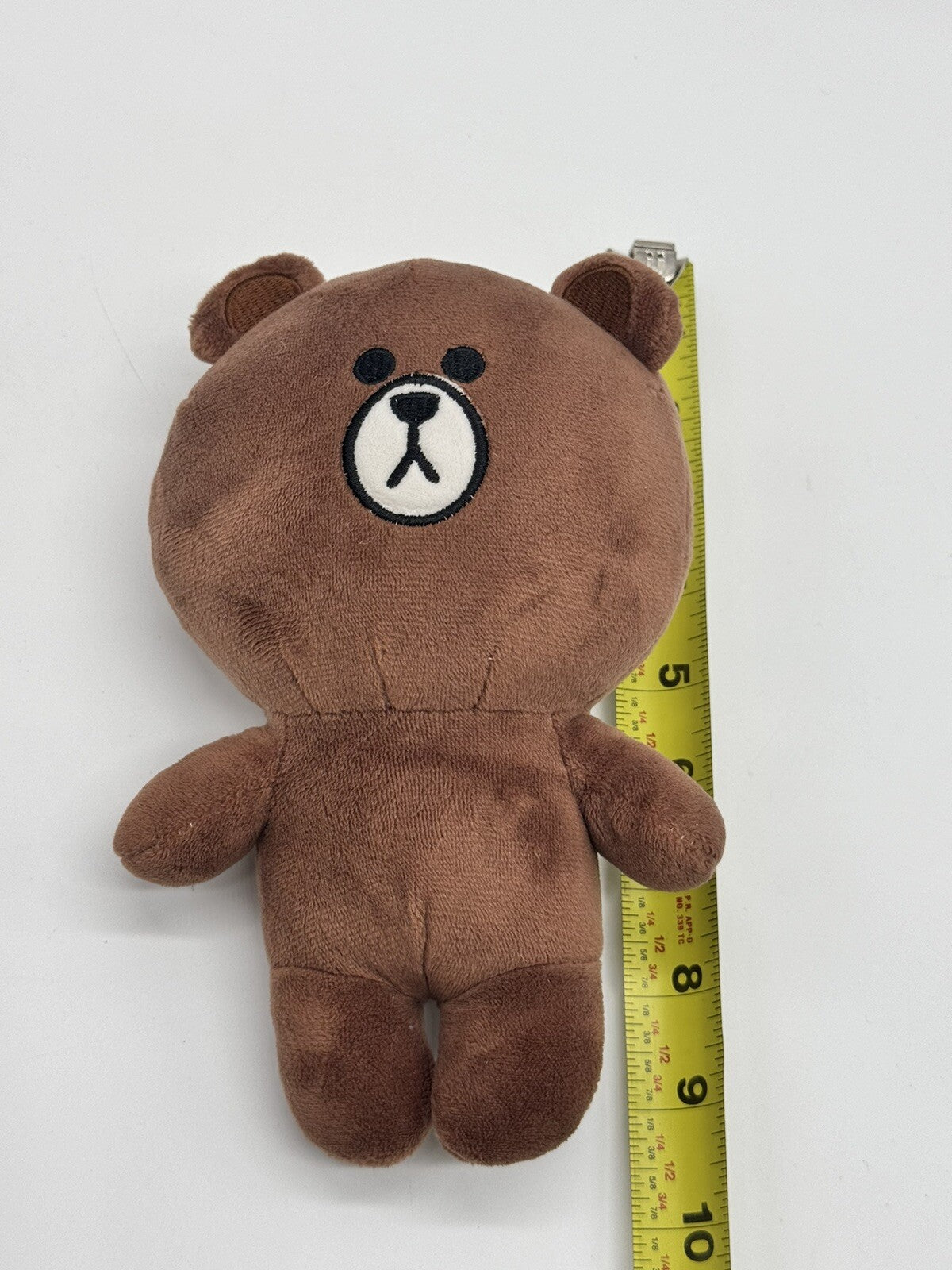LINE FRIENDS by Gund Bear Brown Plush 9" Tall - Embroidered Eyes, Nose & Mouth