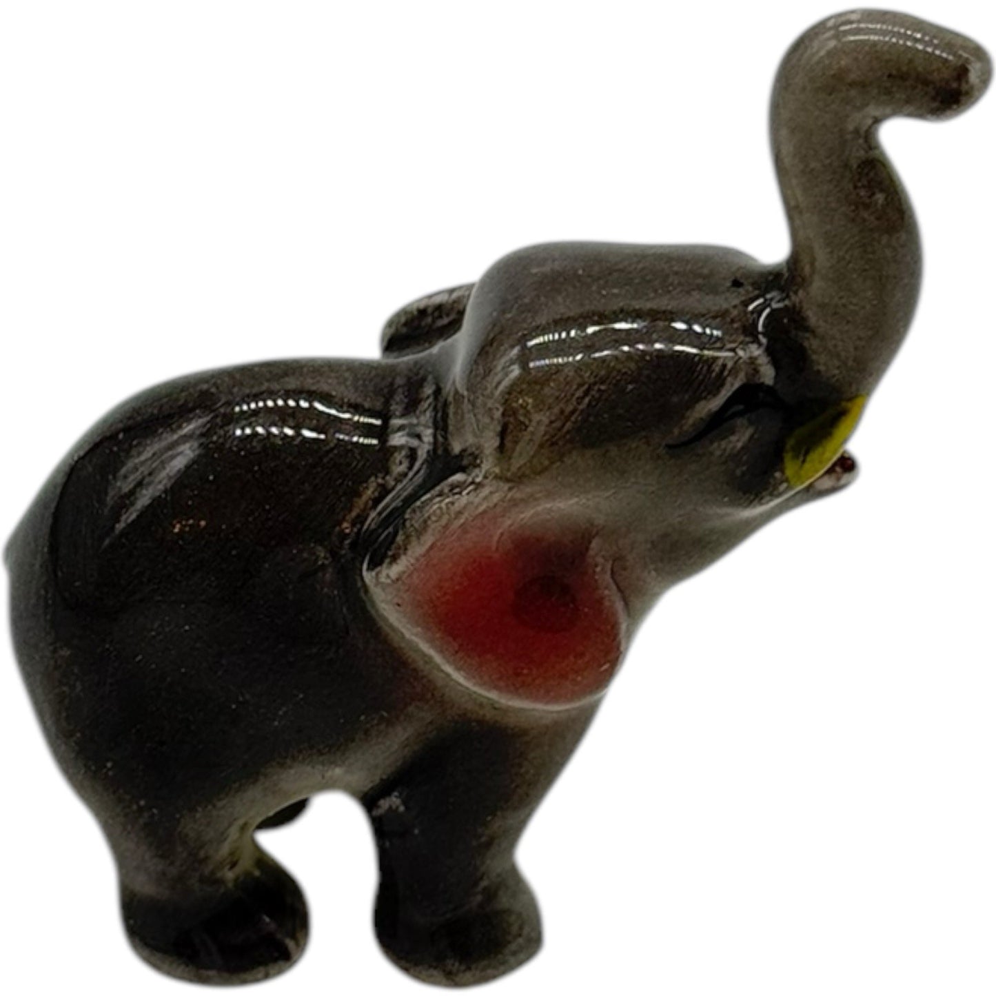 4 Vintage Ceramic Elephant Figurines - Porcelain Family Set - Made in Japan