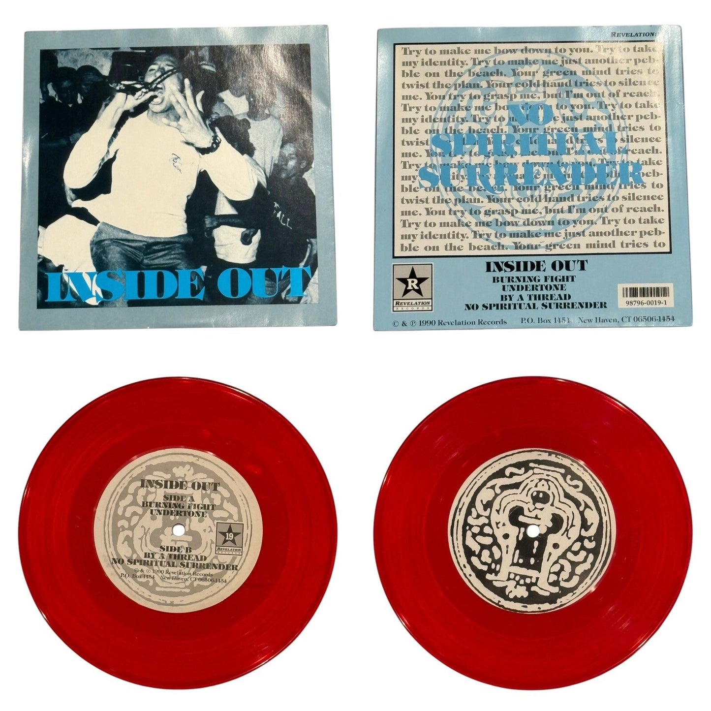 Inside Out No Spiritual Surrender 7" Limited Red Vinyl Rage Against the Machine