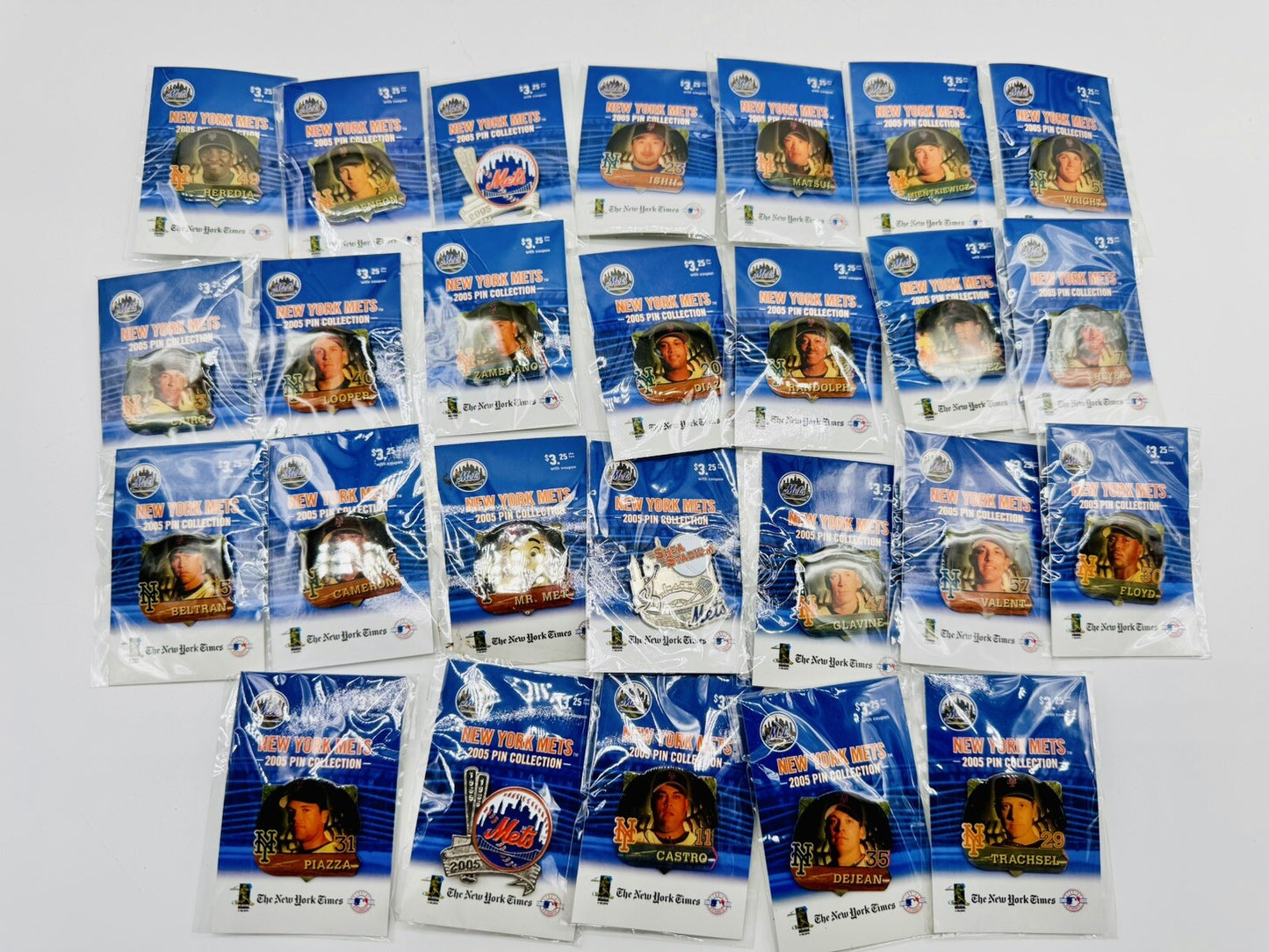 New York Mets 2005 SHEA STADIUM 26pc Pin Collection from NY TIMES