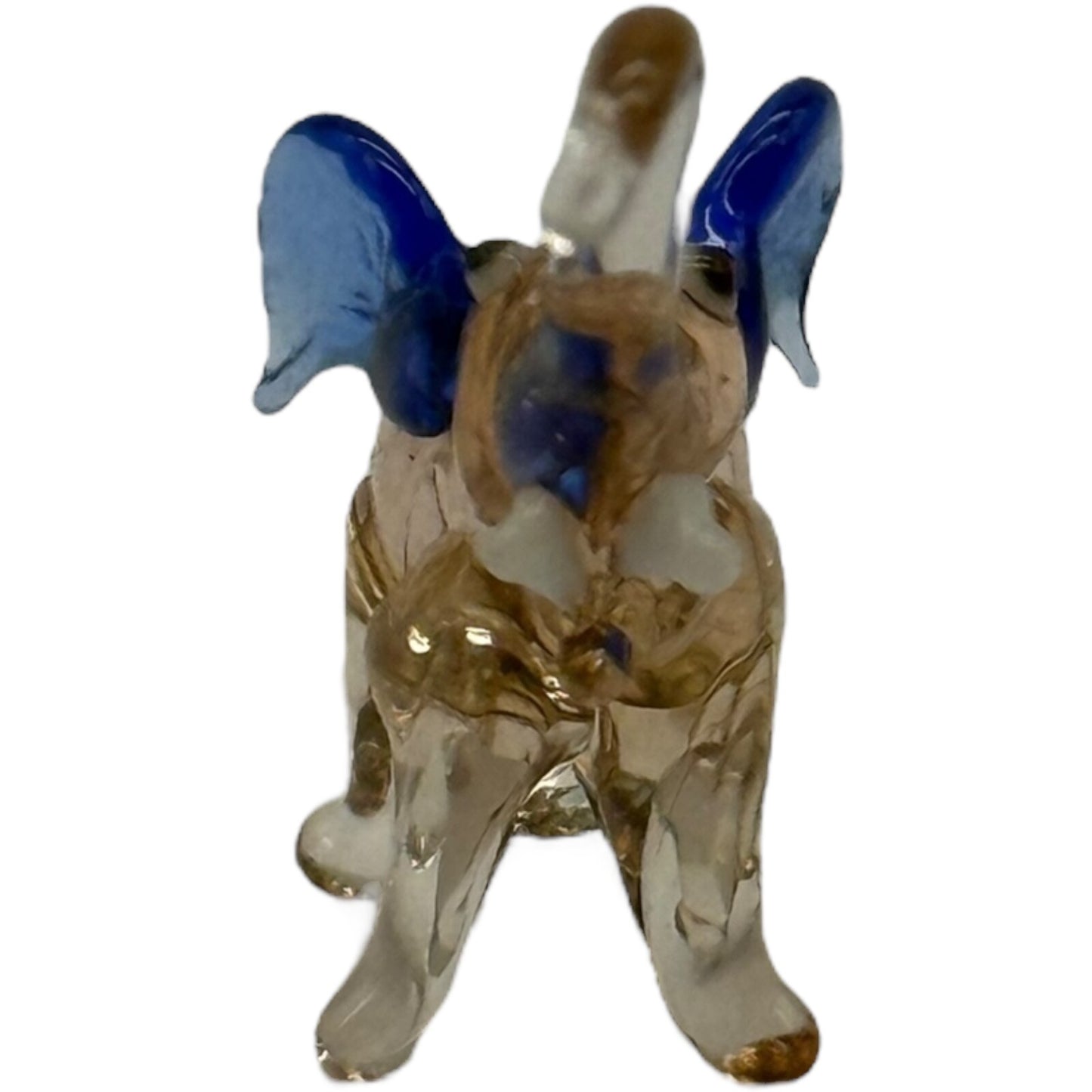 Handmade Miniature Light Pink Elephant Figurine | Blown Glass Collectible