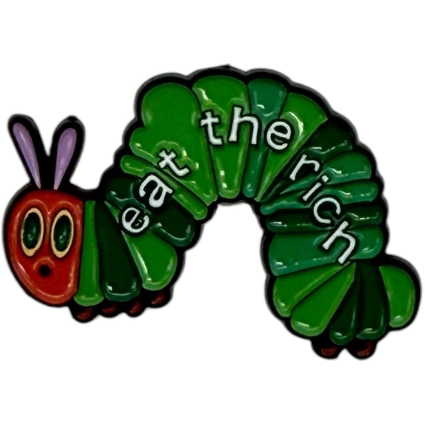 Eat The Rich Enamel Pin Political Statement Novelty Lapel Pin