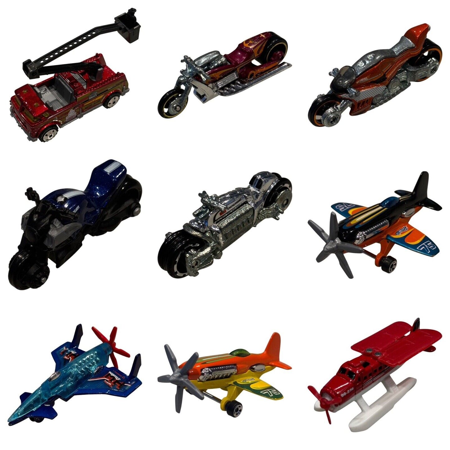 18 Loose Diecast Car Plane Bike Lot - Hot Wheels Matchbox Collection VTG Modern