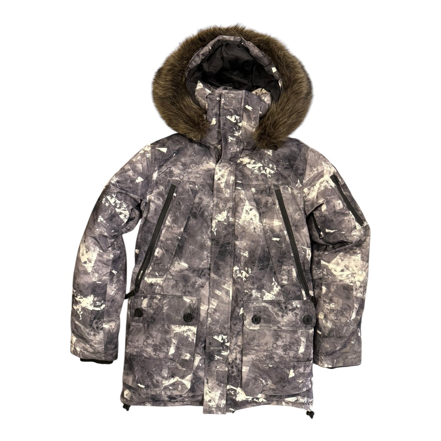 Superdry Men's Arctic Camo Parka Puffer Hooded Jacket Size Large