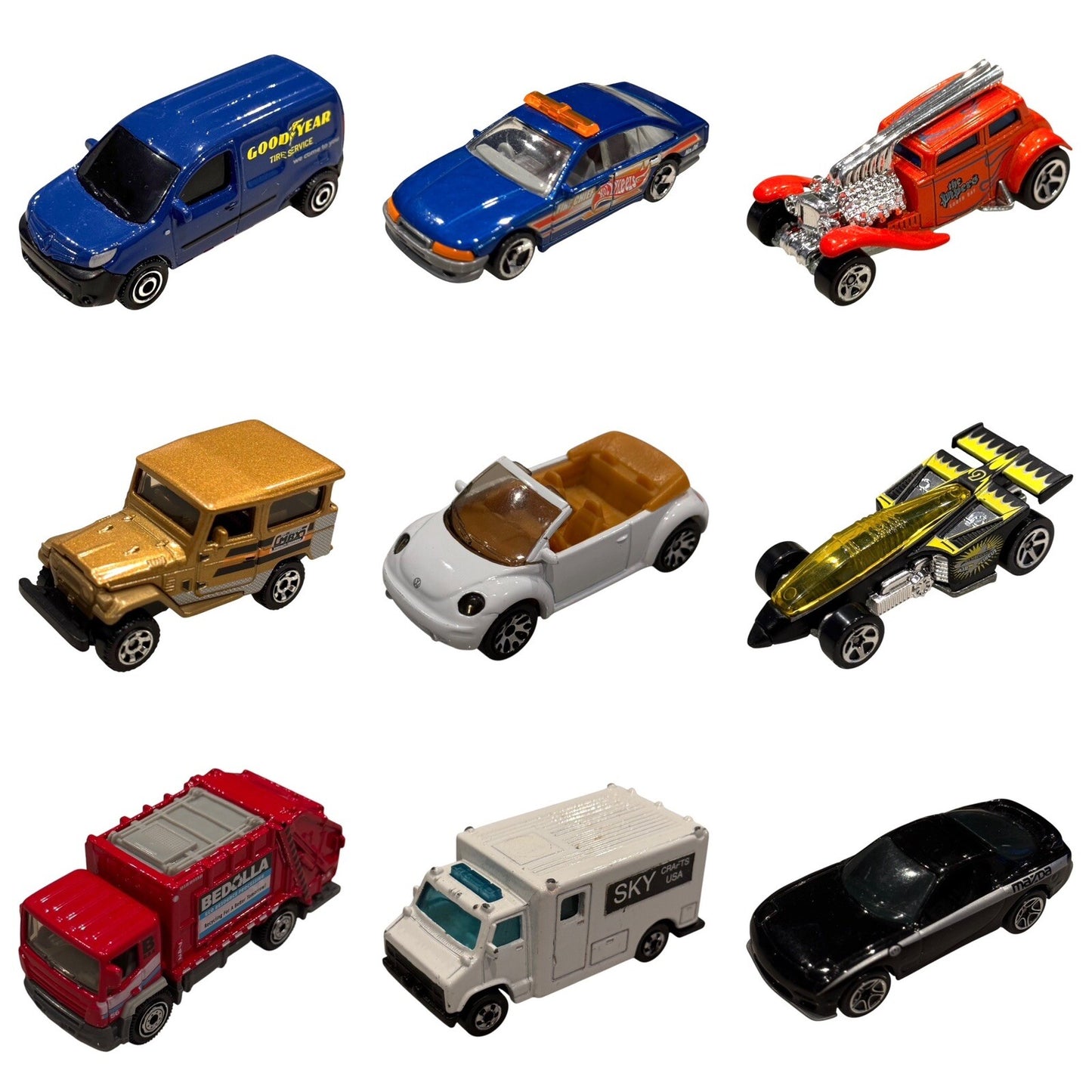 18 Loose Diecast Cars – Hot Wheels & Matchbox Collection Vintage to Modern