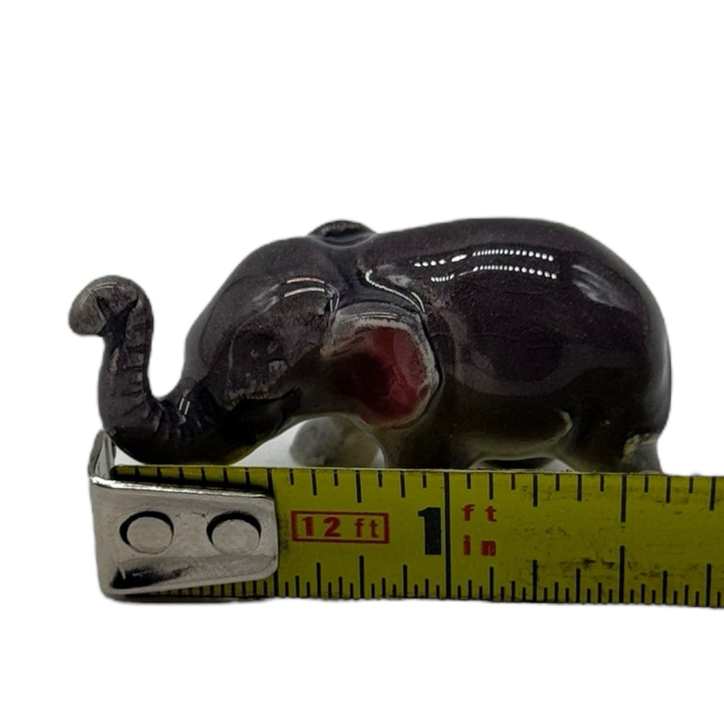 4 Vintage Ceramic Elephant Figurines - Porcelain Family Set - Made in Japan