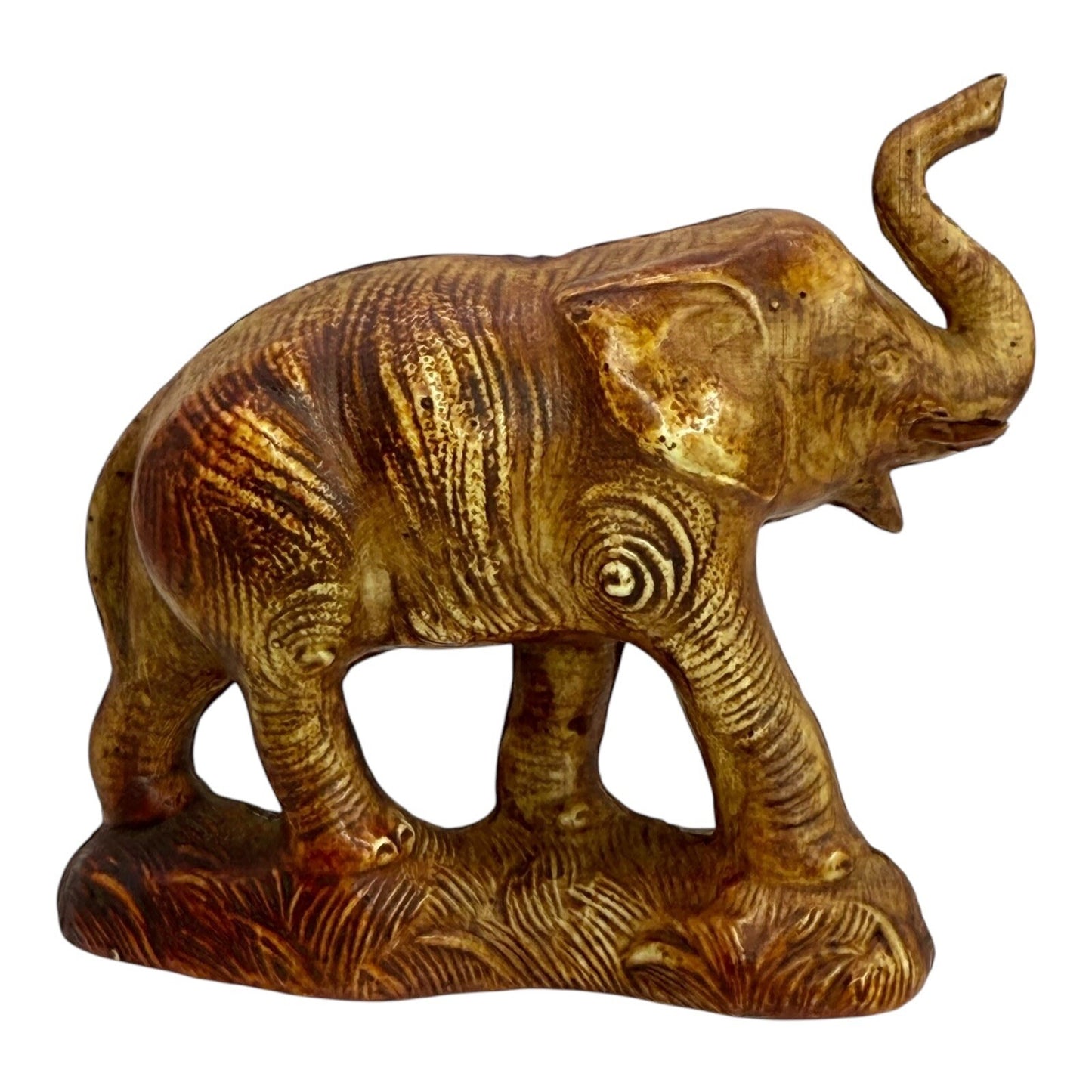 Elephant Figurine Statue Animal Decor Good Luck Trunk Up Home Decor