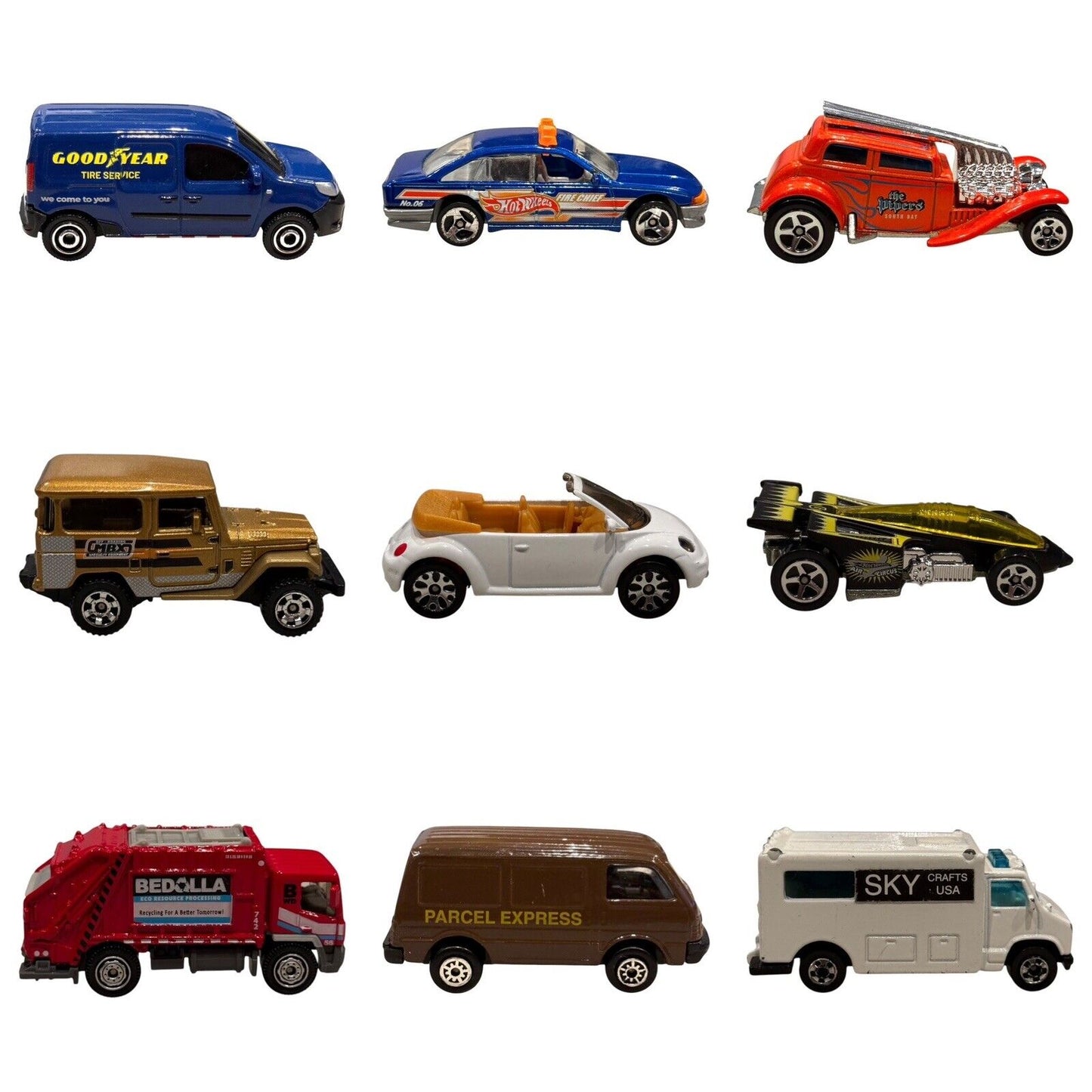 18 Loose Diecast Cars – Hot Wheels & Matchbox Collection Vintage to Modern