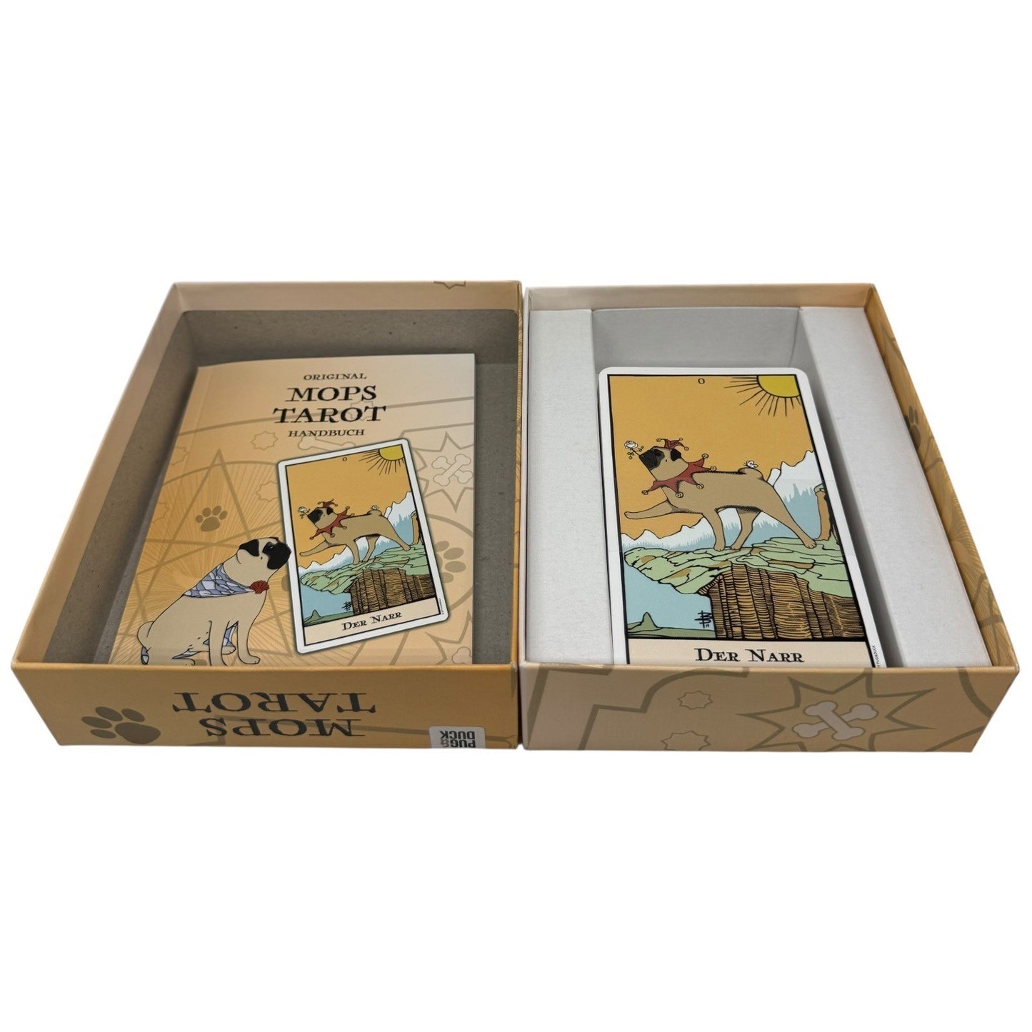 Pug & Duck Mops Tarot Card Deck German Edition Cute Dog Theme Novelty Gift