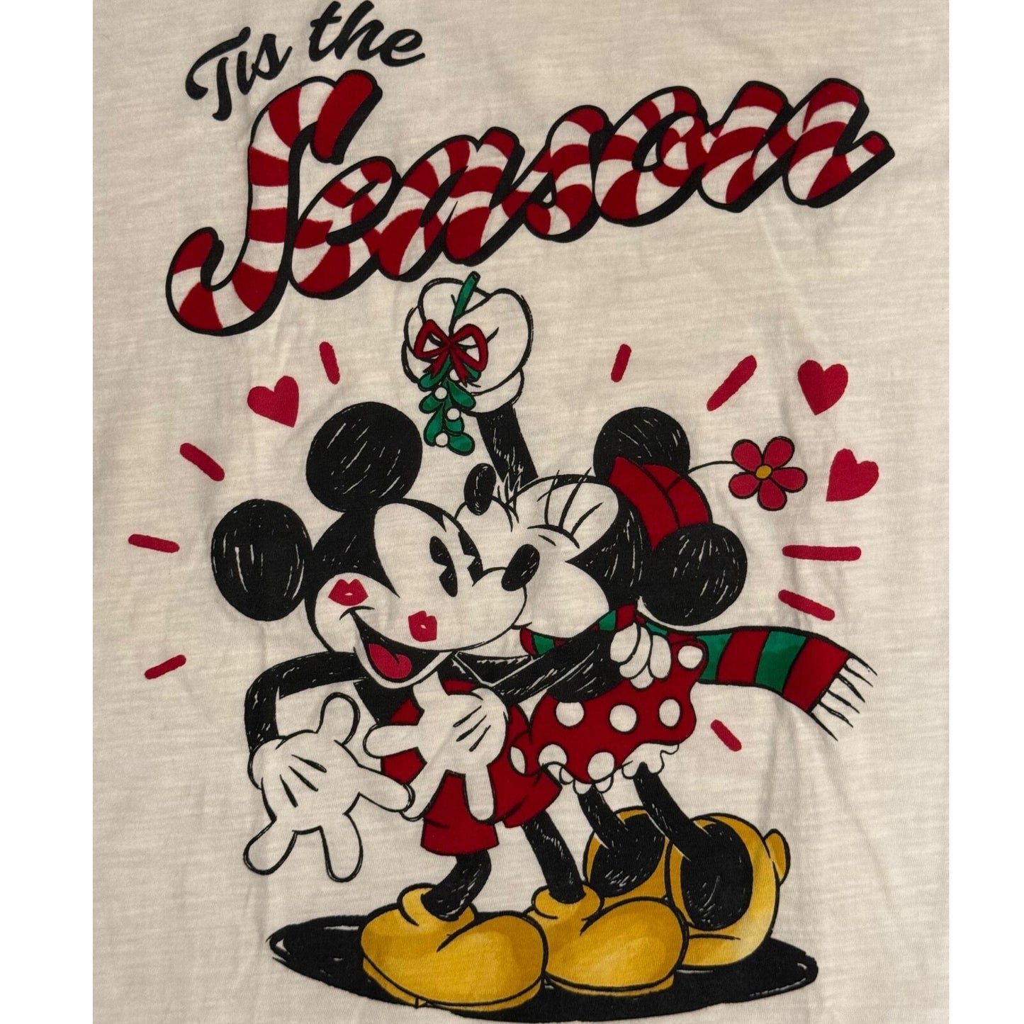 Disney Parks Mickey Minnie Mouse Adult Christmas T Shirt Tis The Season Medium